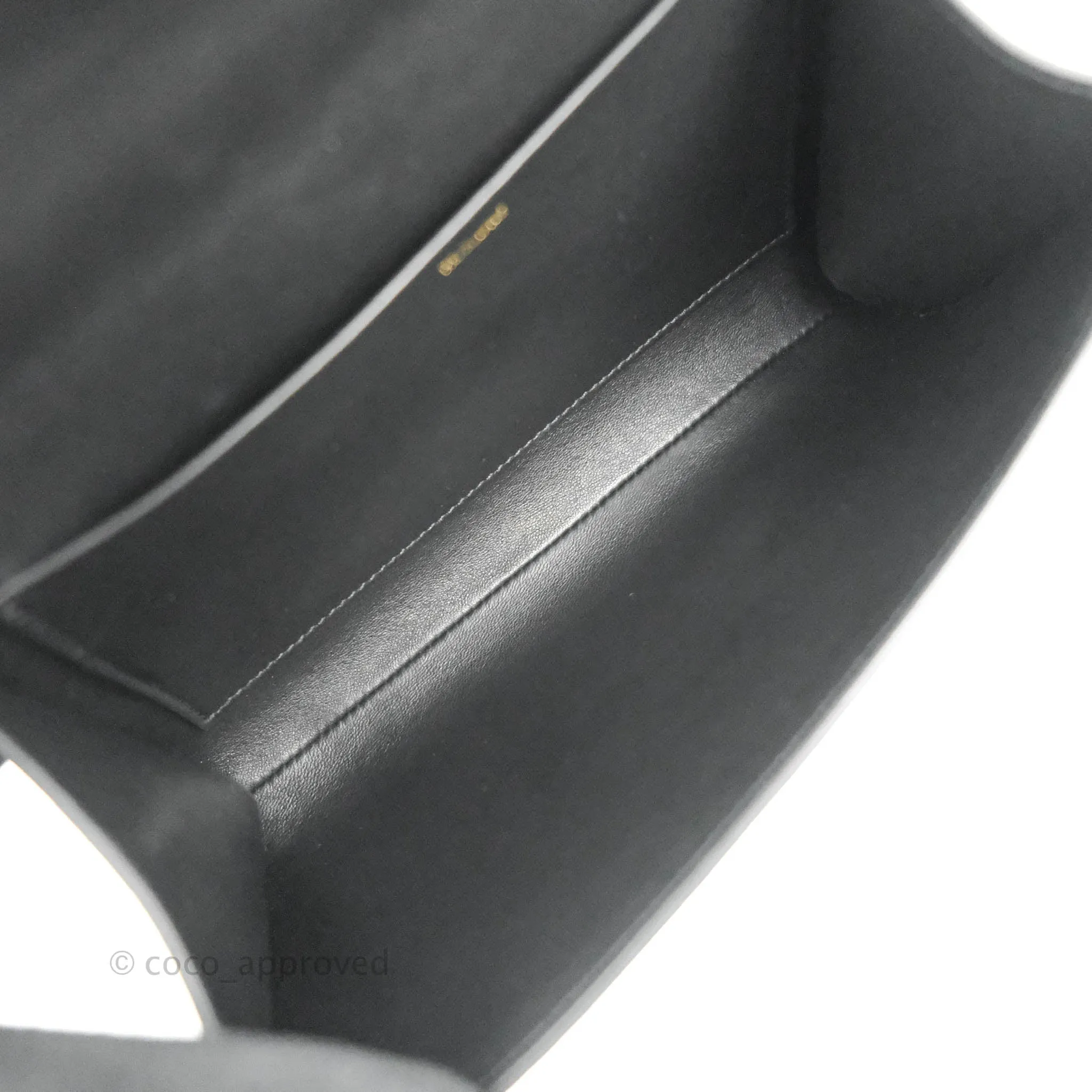 Celine Chain Bag Triomphe in Black Calfskin