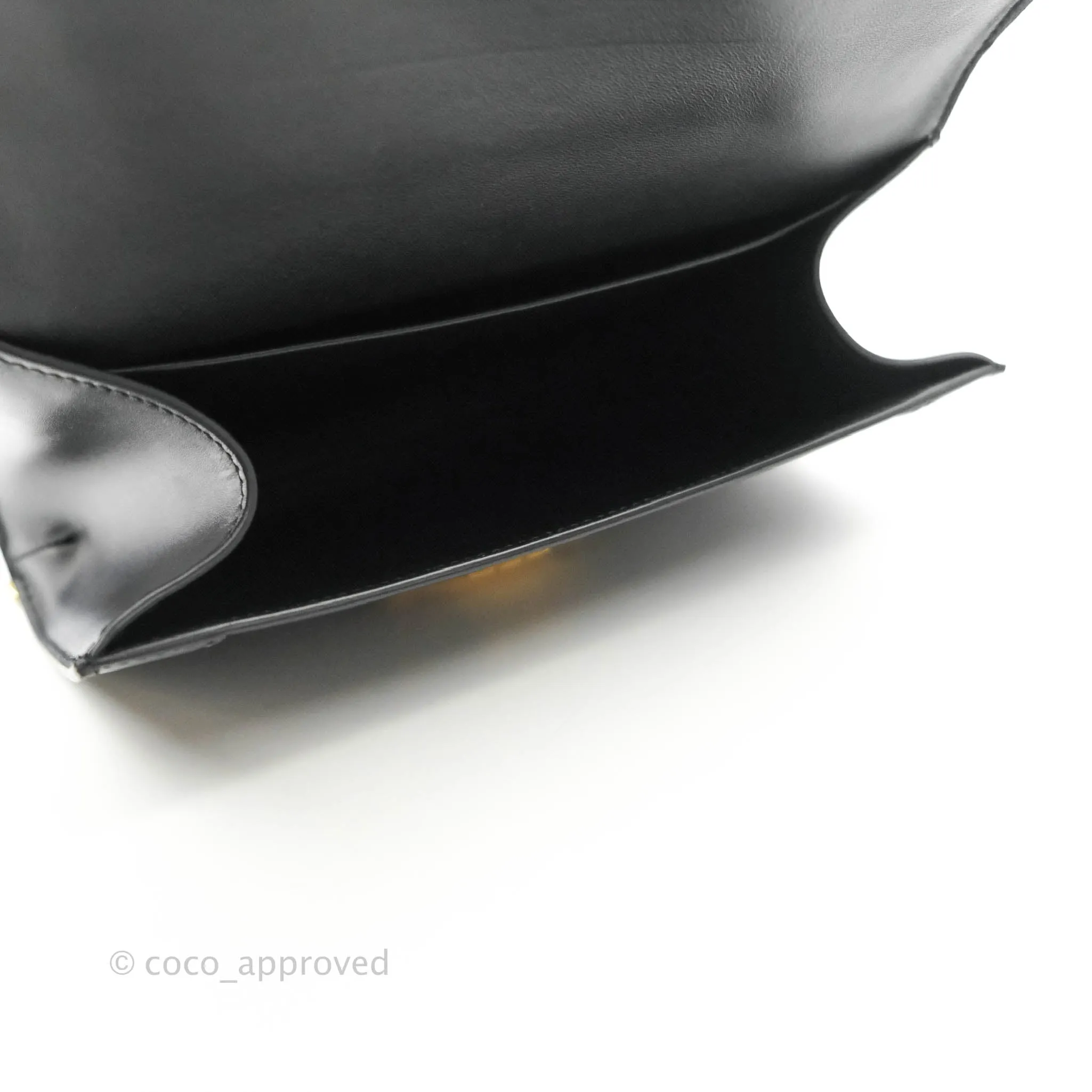 Celine Chain Bag Triomphe in Black Calfskin
