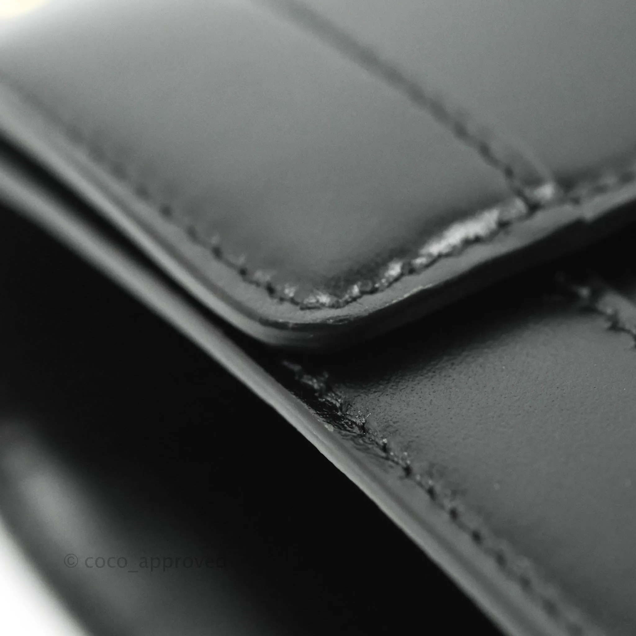 Celine Chain Bag Triomphe in Black Calfskin