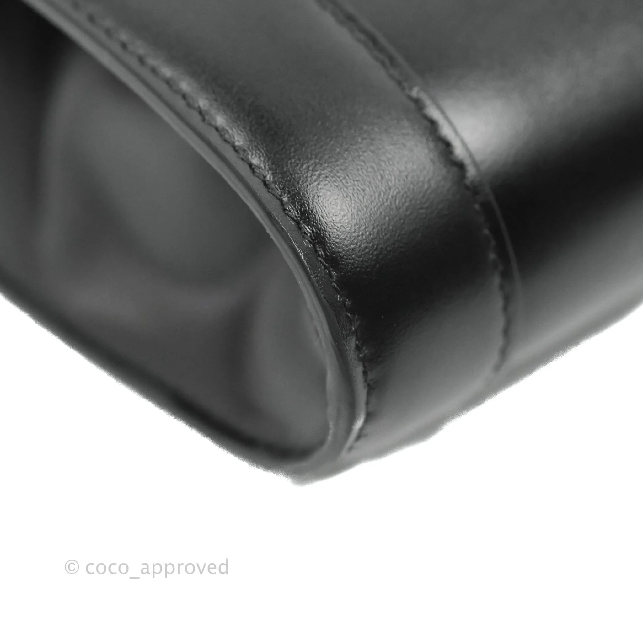 Celine Chain Bag Triomphe in Black Calfskin