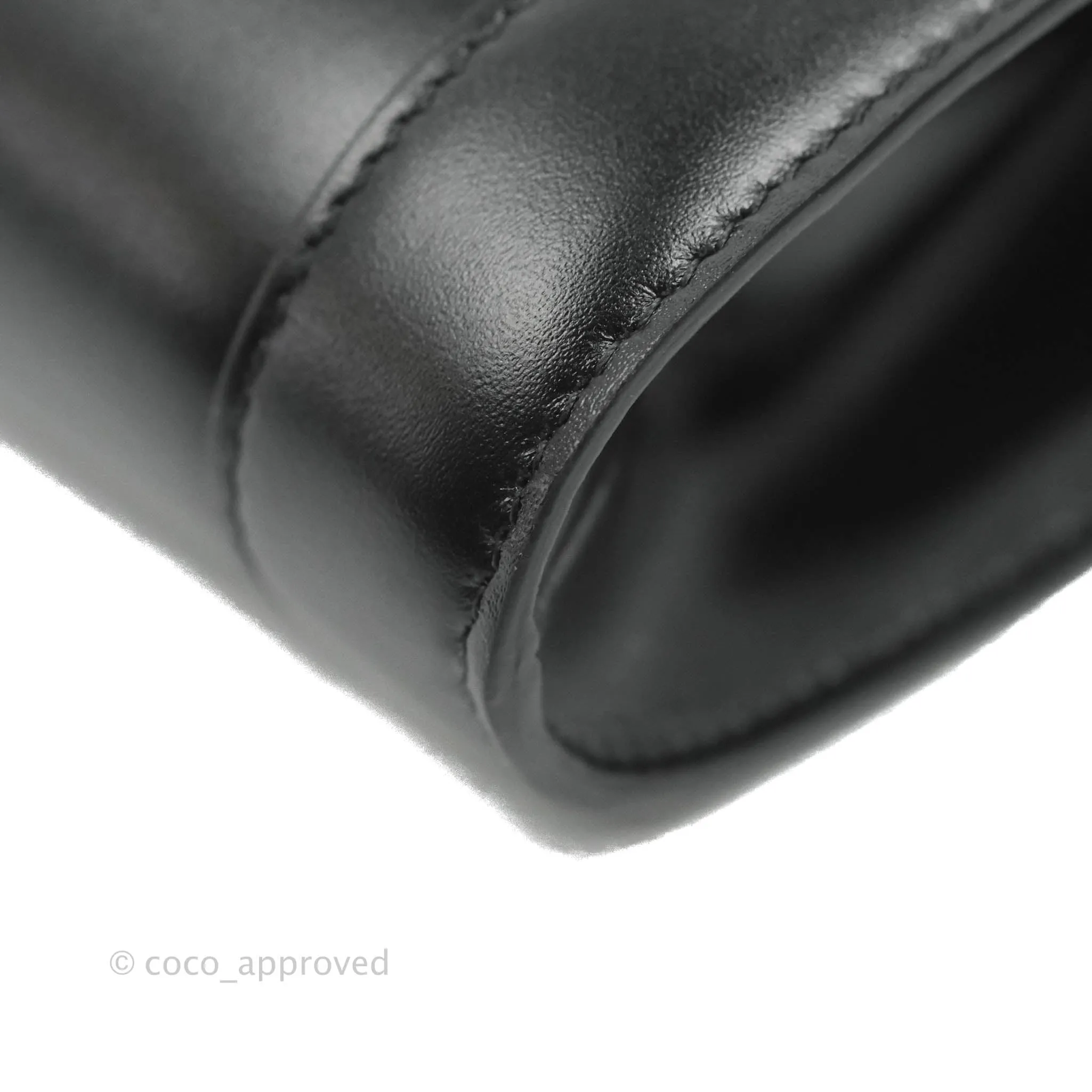 Celine Chain Bag Triomphe in Black Calfskin