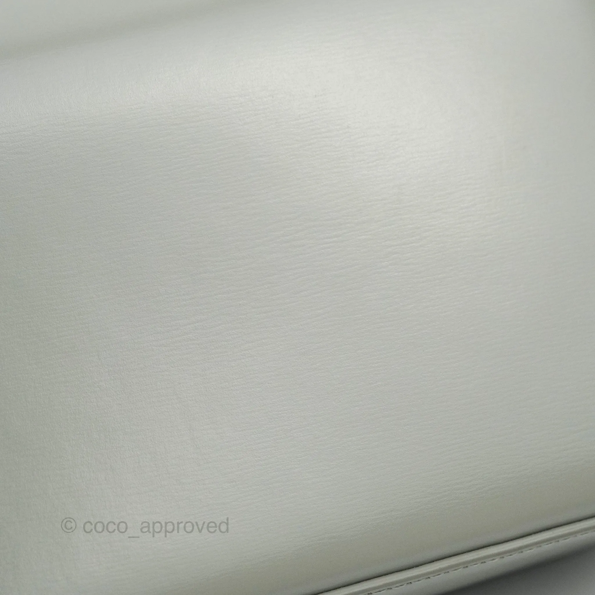 Celine Chain Shoulder Bag Pale Grey Shiny Calfskin