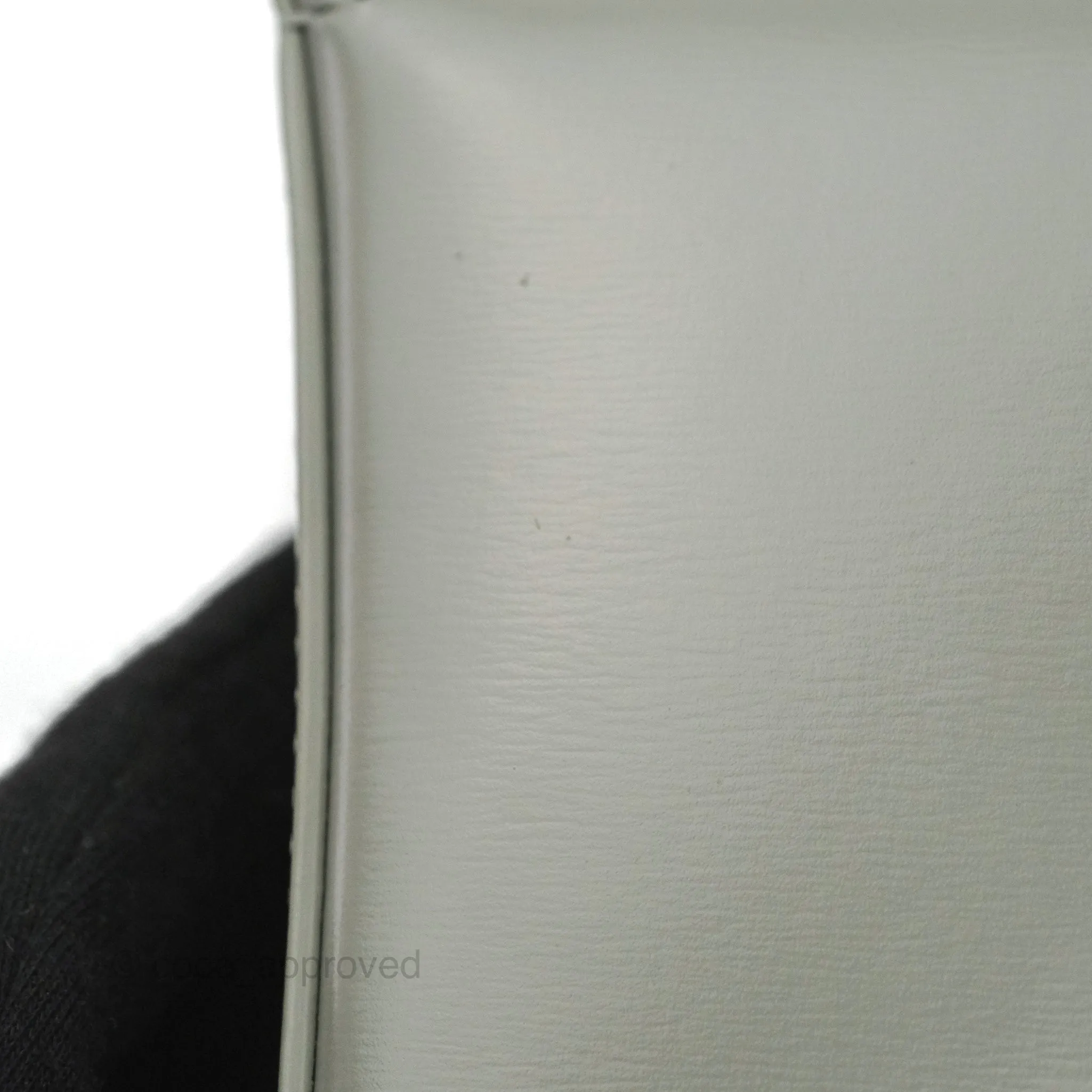 Celine Chain Shoulder Bag Pale Grey Shiny Calfskin