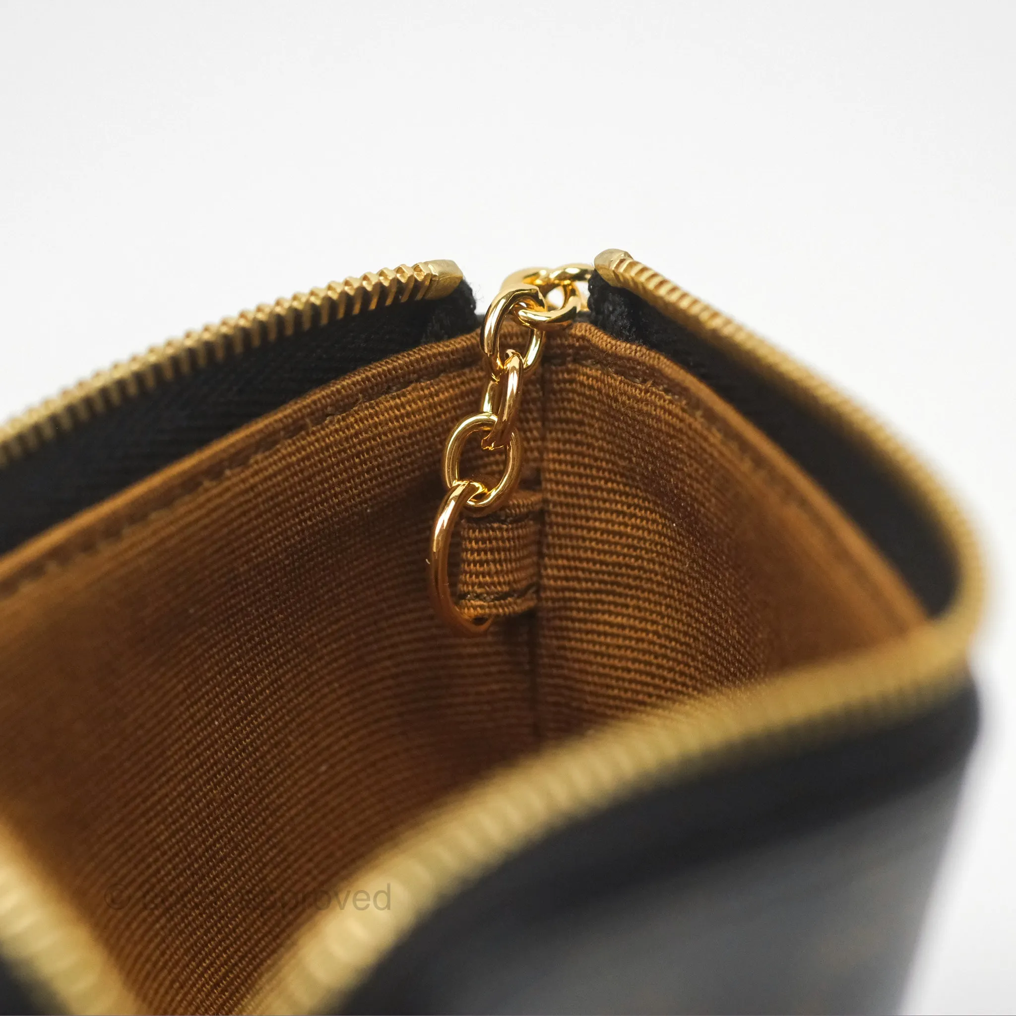 Celine Coin & Card Pouch Black Triomphe Canvas