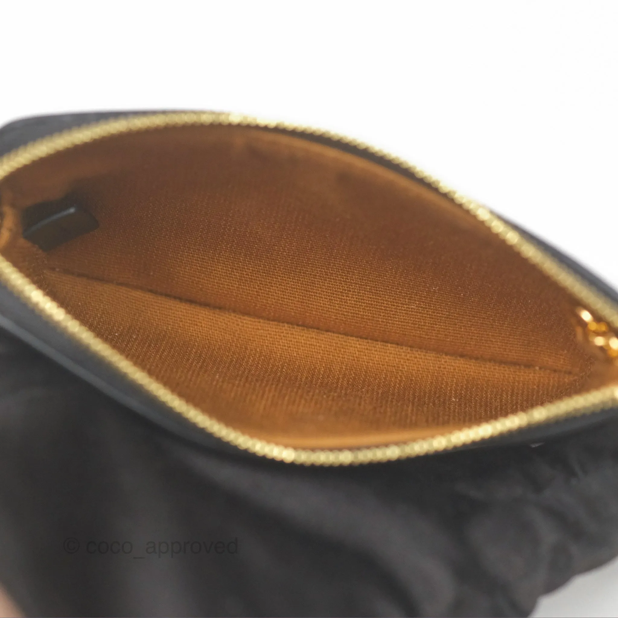 Celine Coin & Card Pouch Black Triomphe Canvas