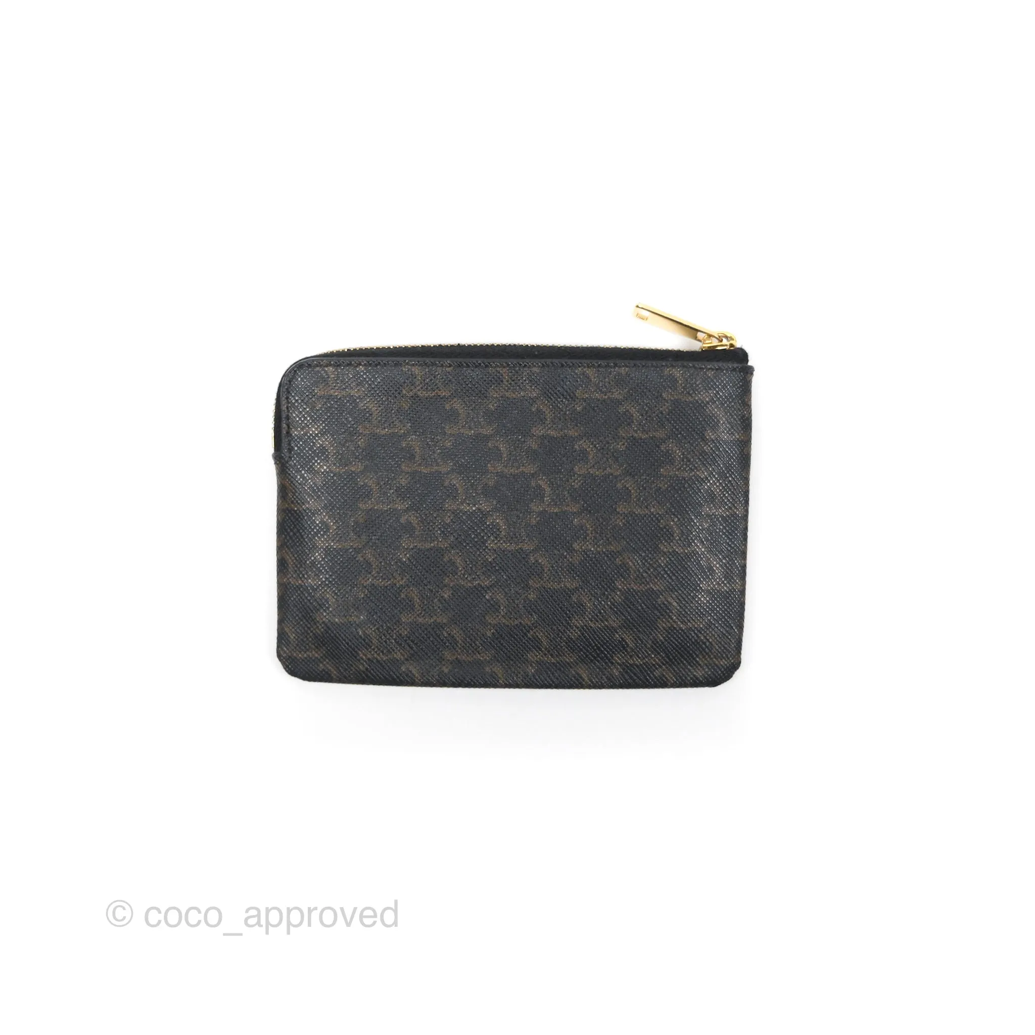 Celine Coin & Card Pouch Triomphe Canvas