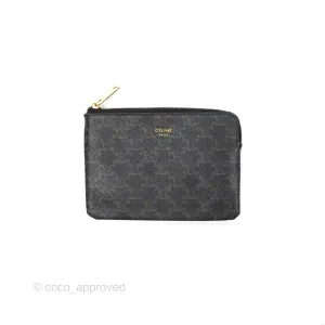 Celine Coin & Card Pouch Triomphe Canvas