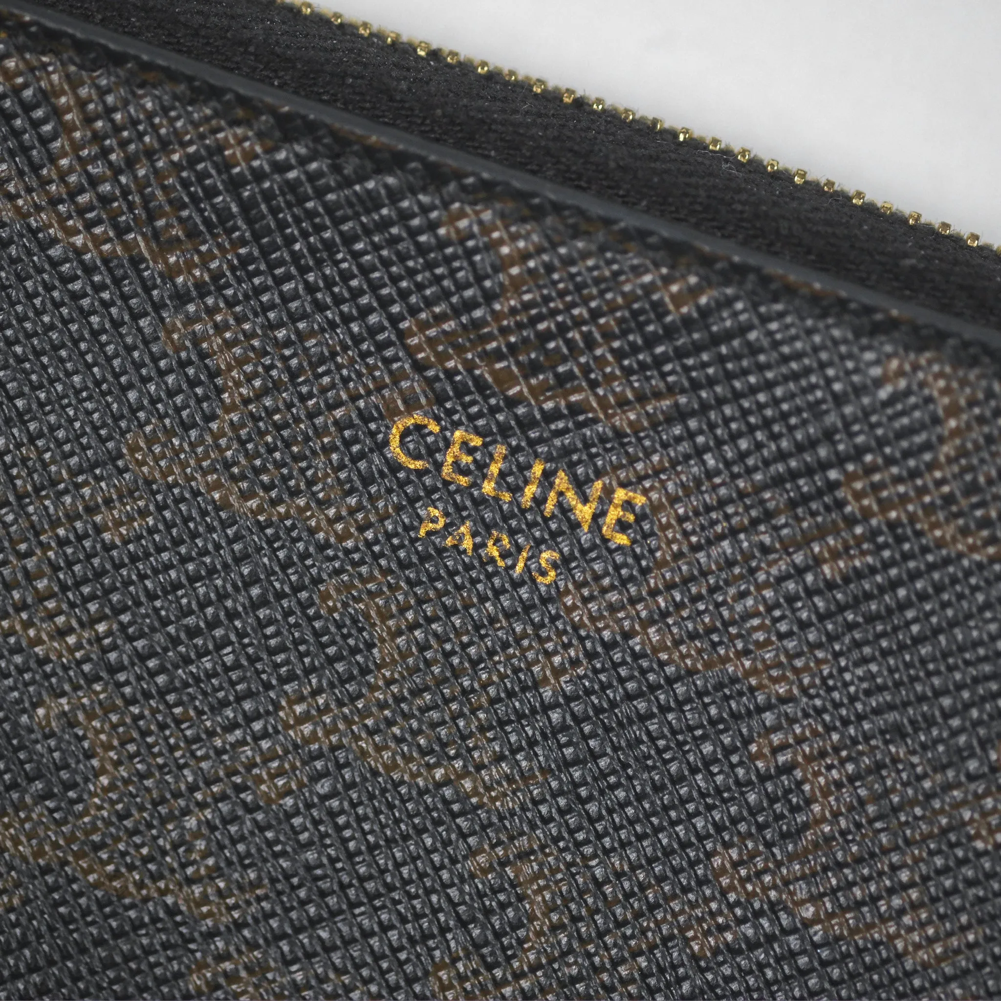 Celine Coin & Card Pouch Triomphe Canvas