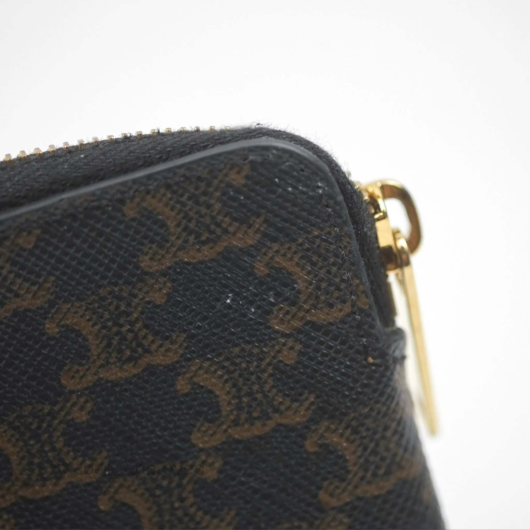 Celine Coin & Card Pouch Triomphe Canvas
