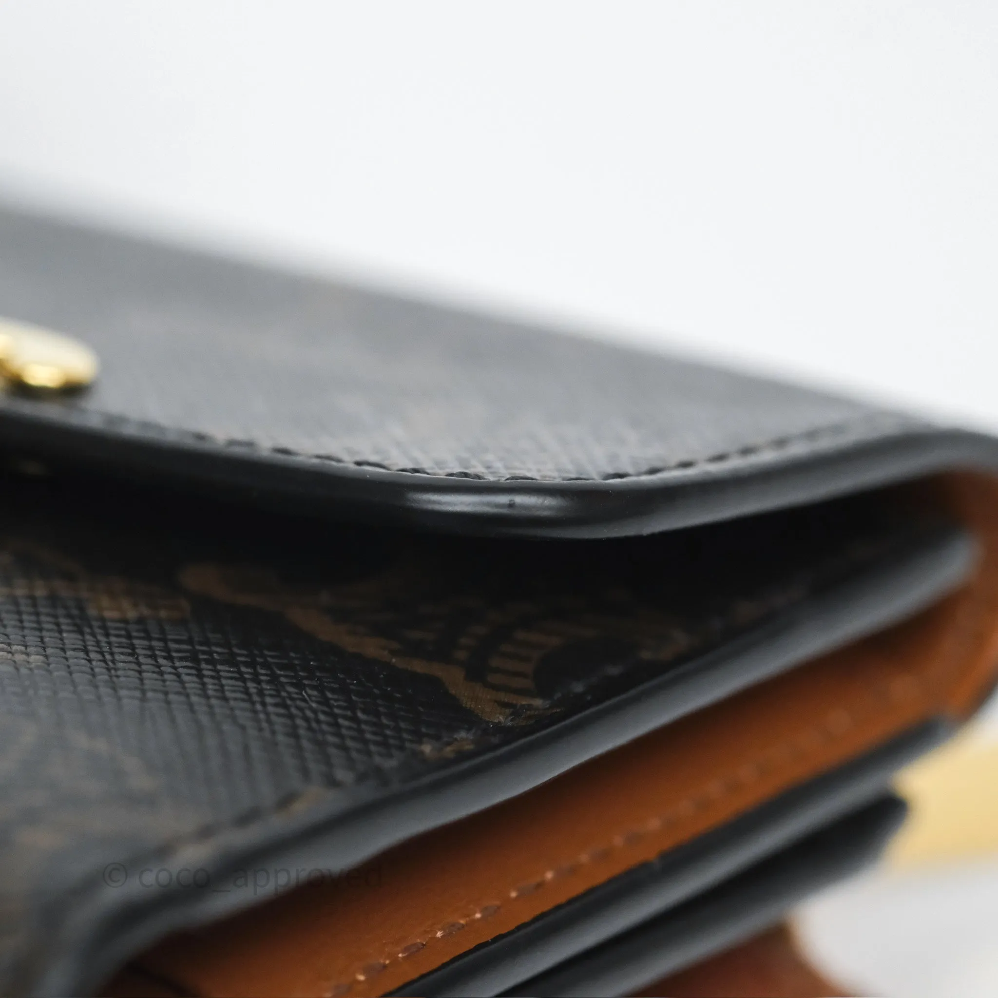 Celine Compact Wallet with Coin Triomphe Canvas Tan
