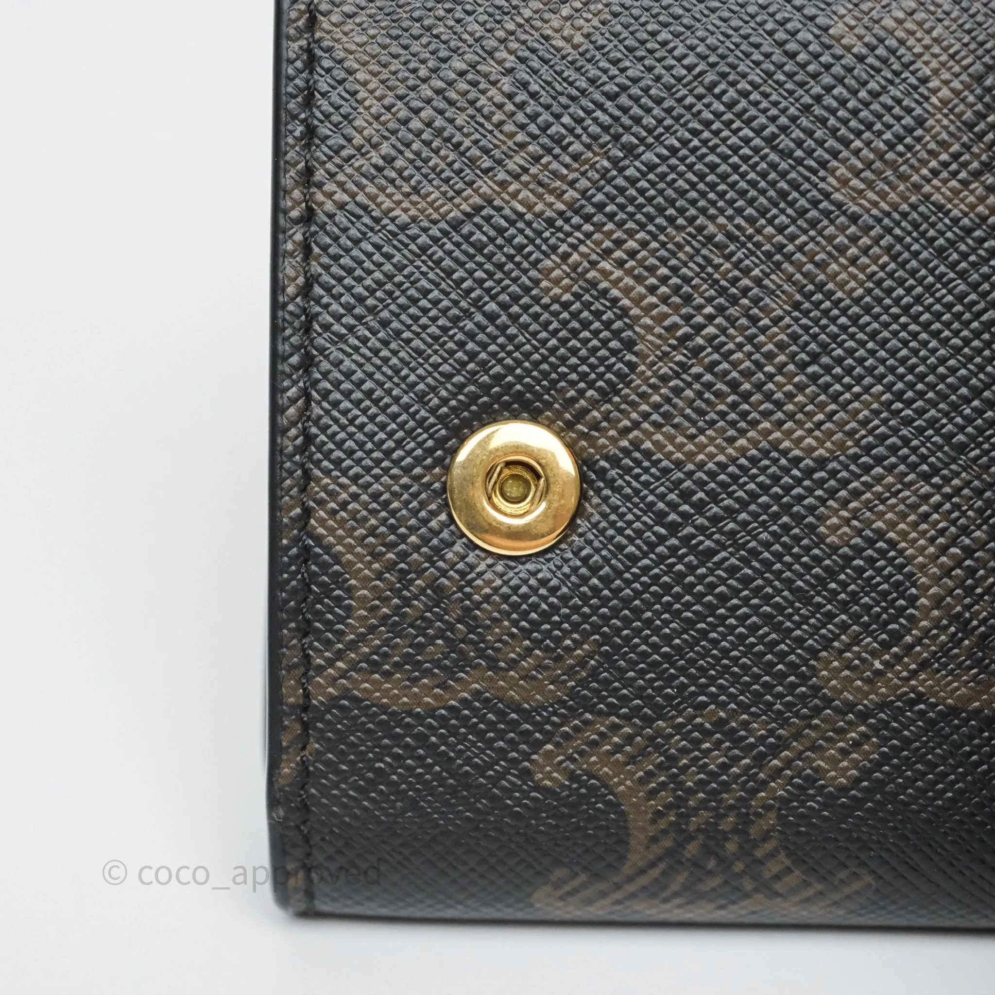 Celine Compact Wallet with Coin Triomphe Canvas Tan