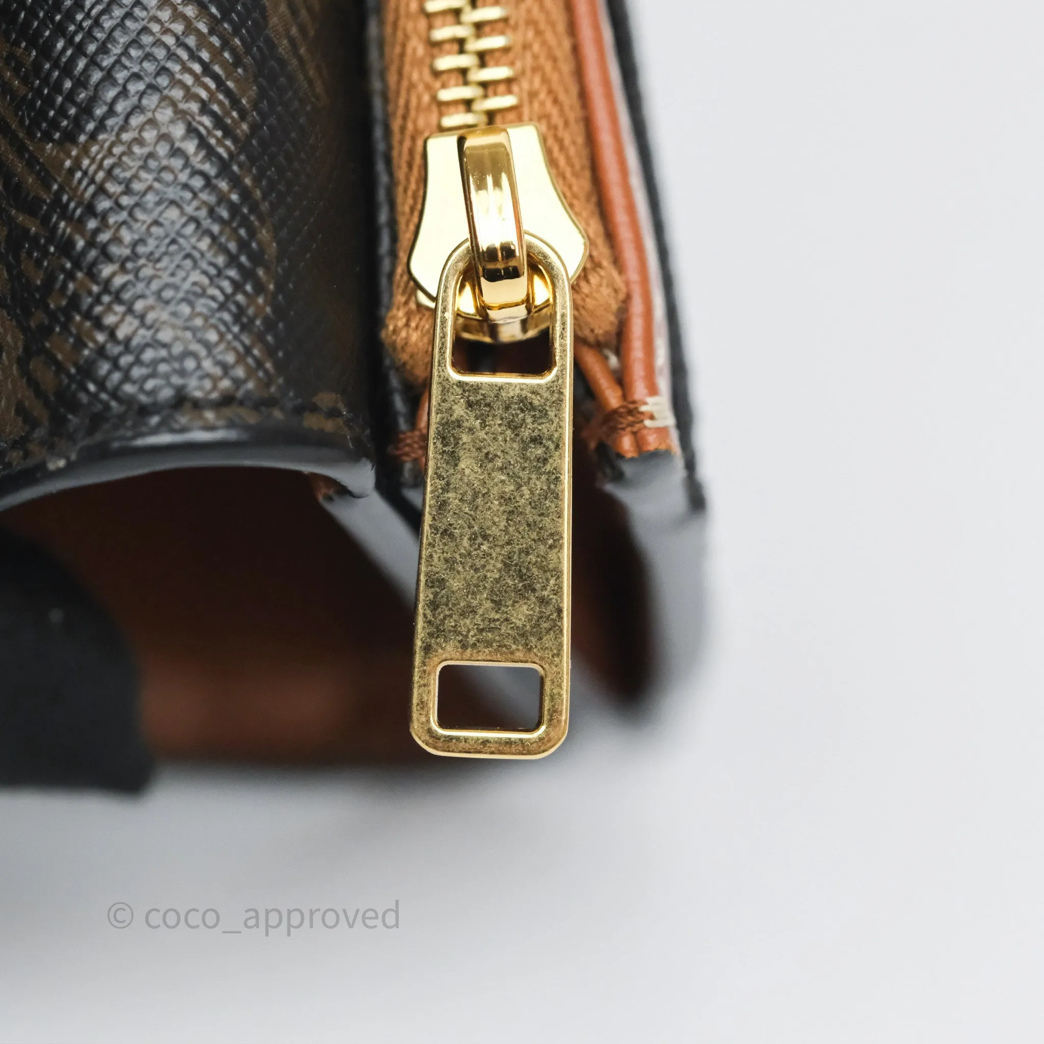 Celine Compact Wallet with Coin Triomphe Canvas Tan