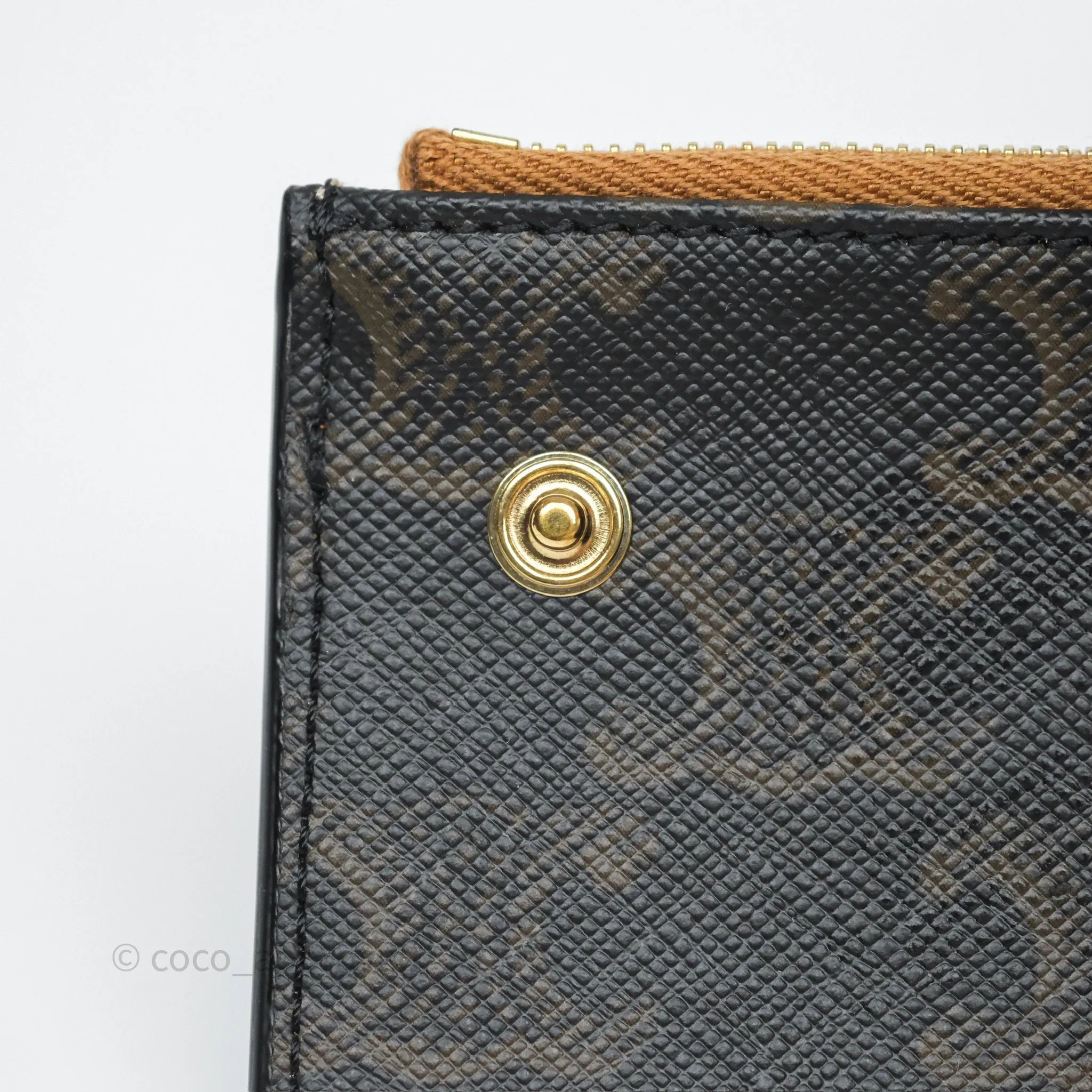 Celine Compact Wallet with Coin Triomphe Canvas Tan