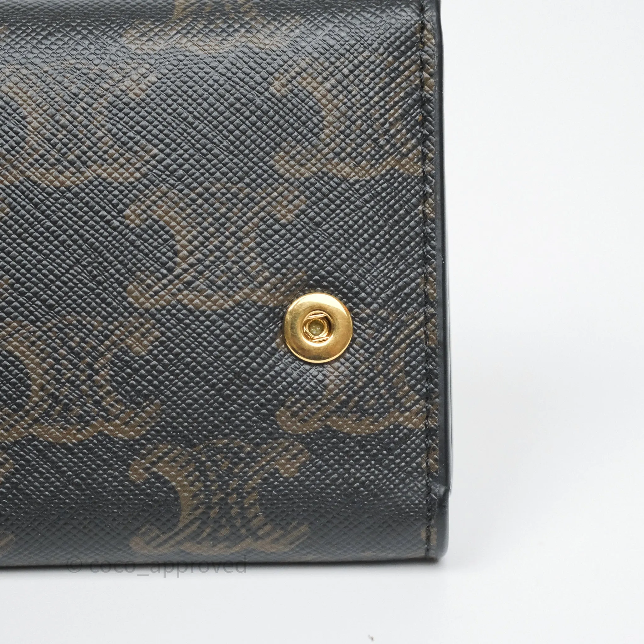 Celine Compact Wallet with Coin Triomphe Canvas Tan