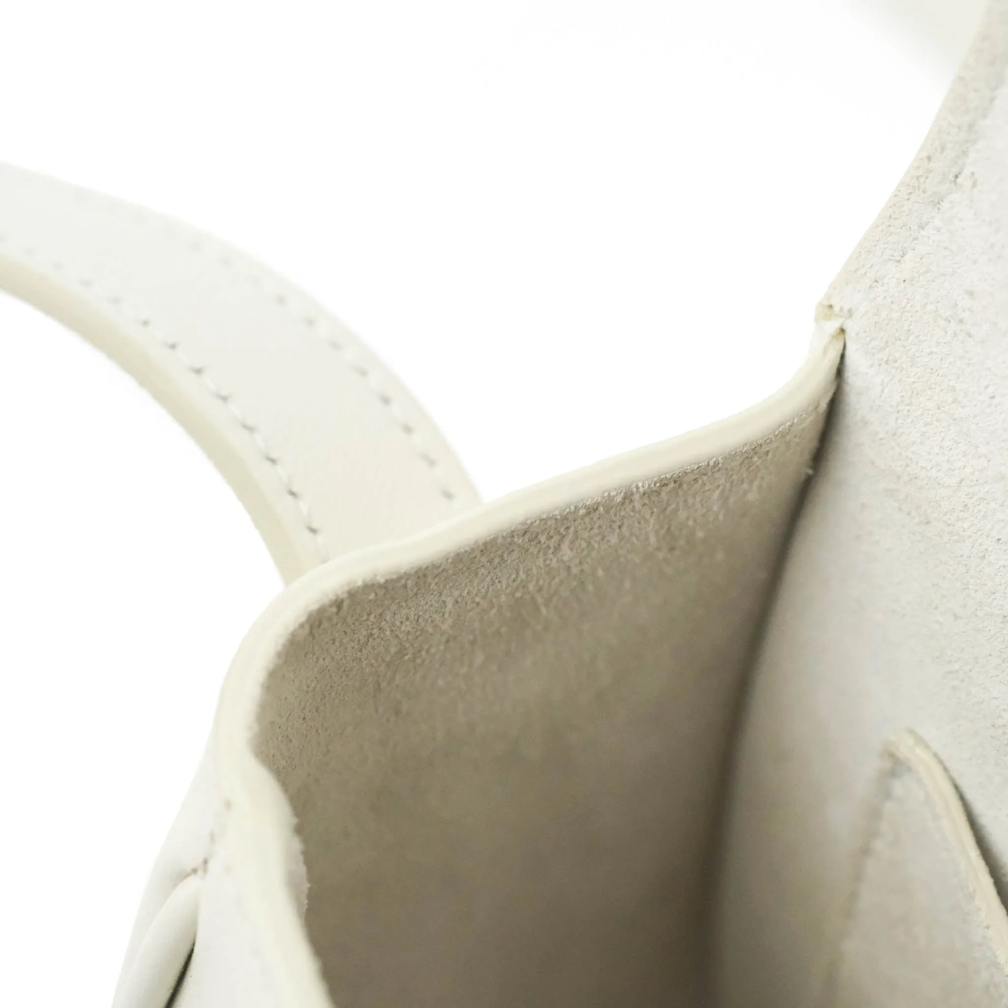 Celine Folco Cuir Triomphe White Smooth Calfskin
