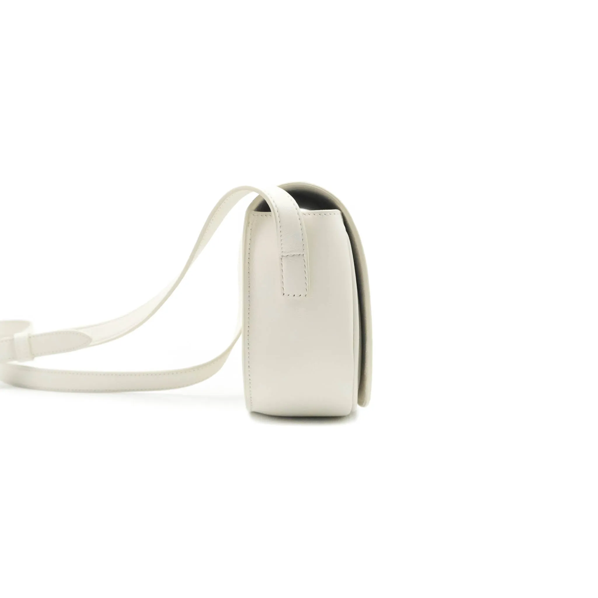 Celine Folco Cuir Triomphe White Smooth Calfskin