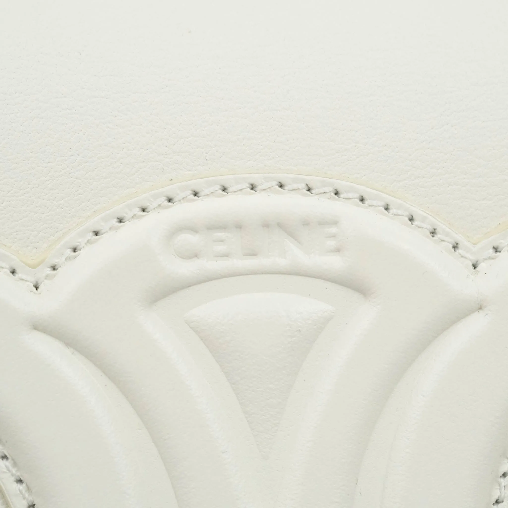 Celine Folco Cuir Triomphe White Smooth Calfskin