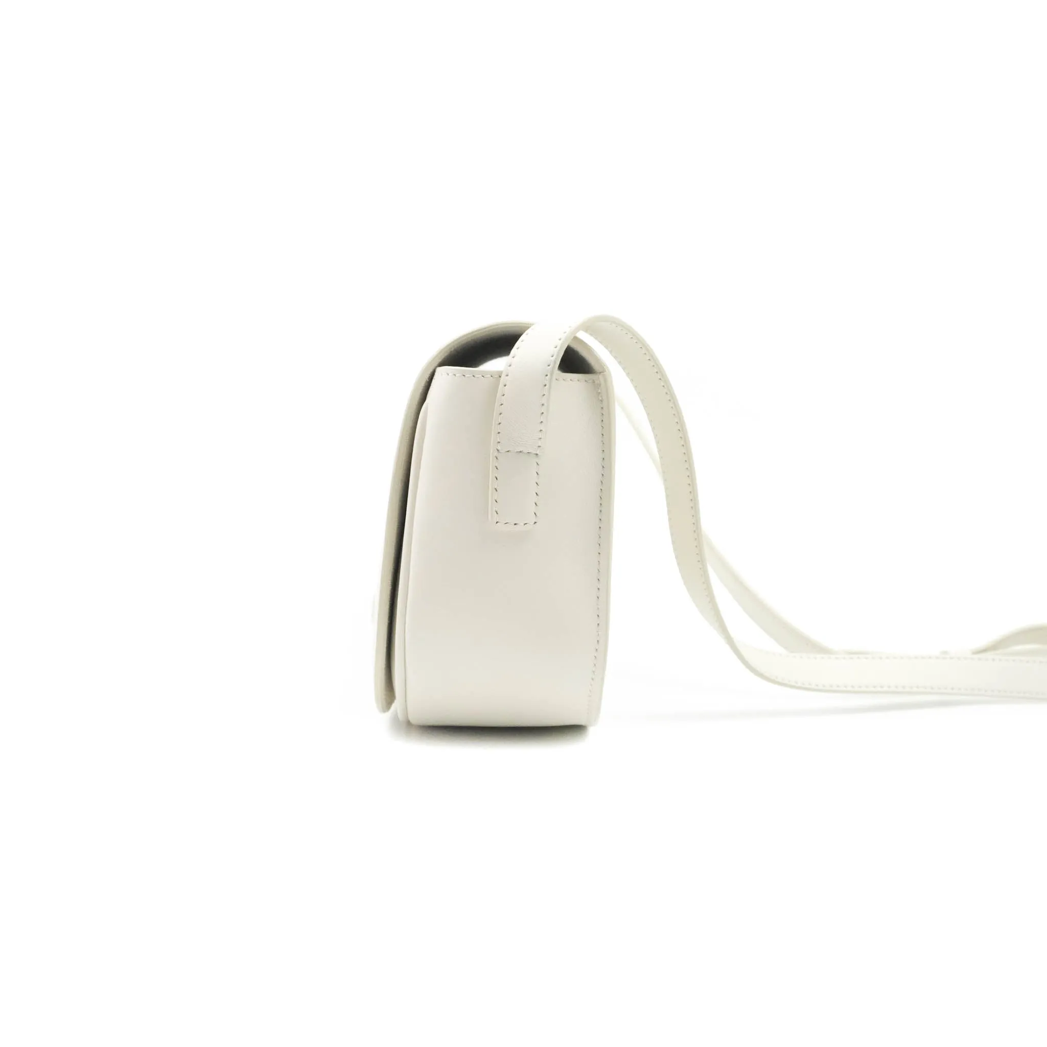 Celine Folco Cuir Triomphe White Smooth Calfskin