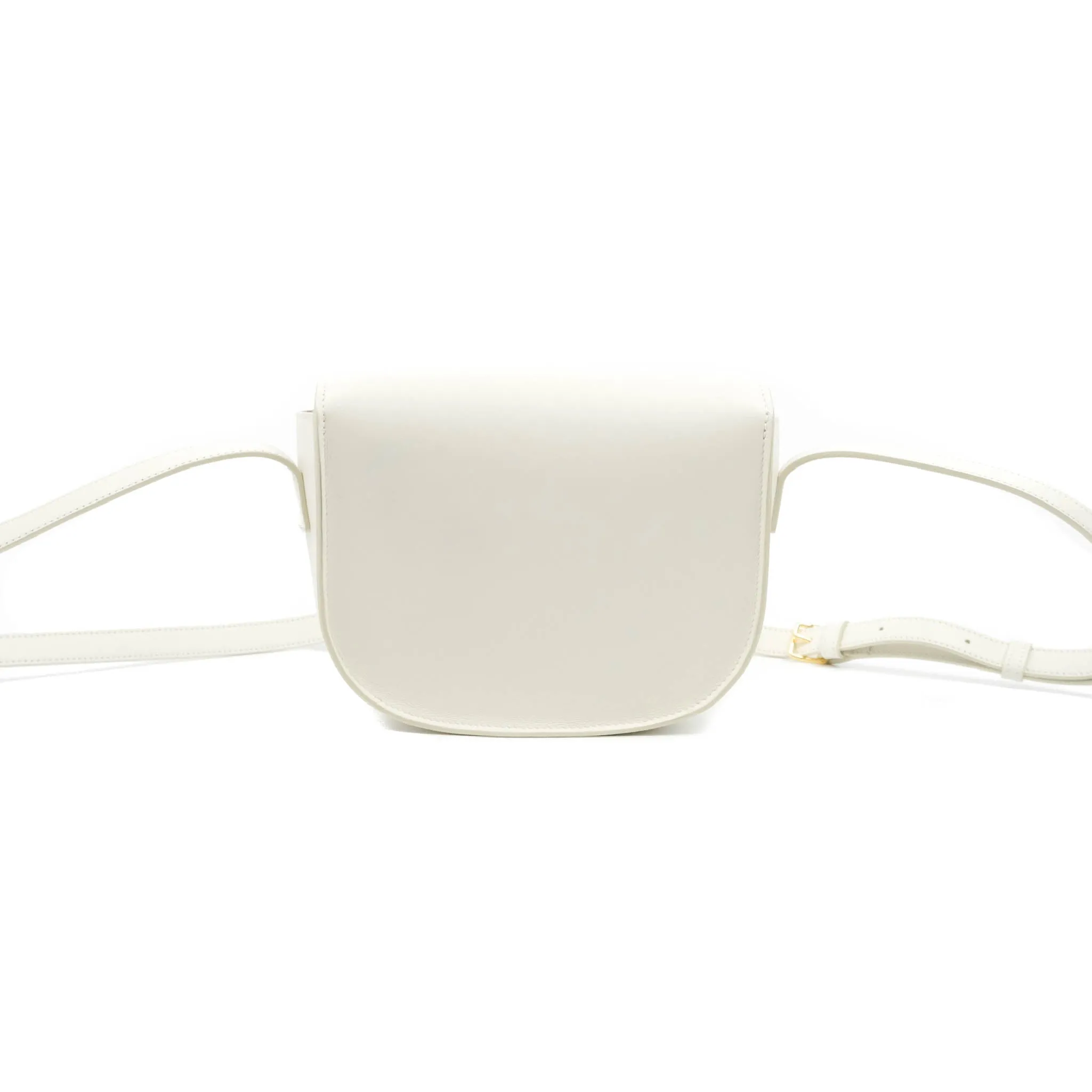 Celine Folco Cuir Triomphe White Smooth Calfskin