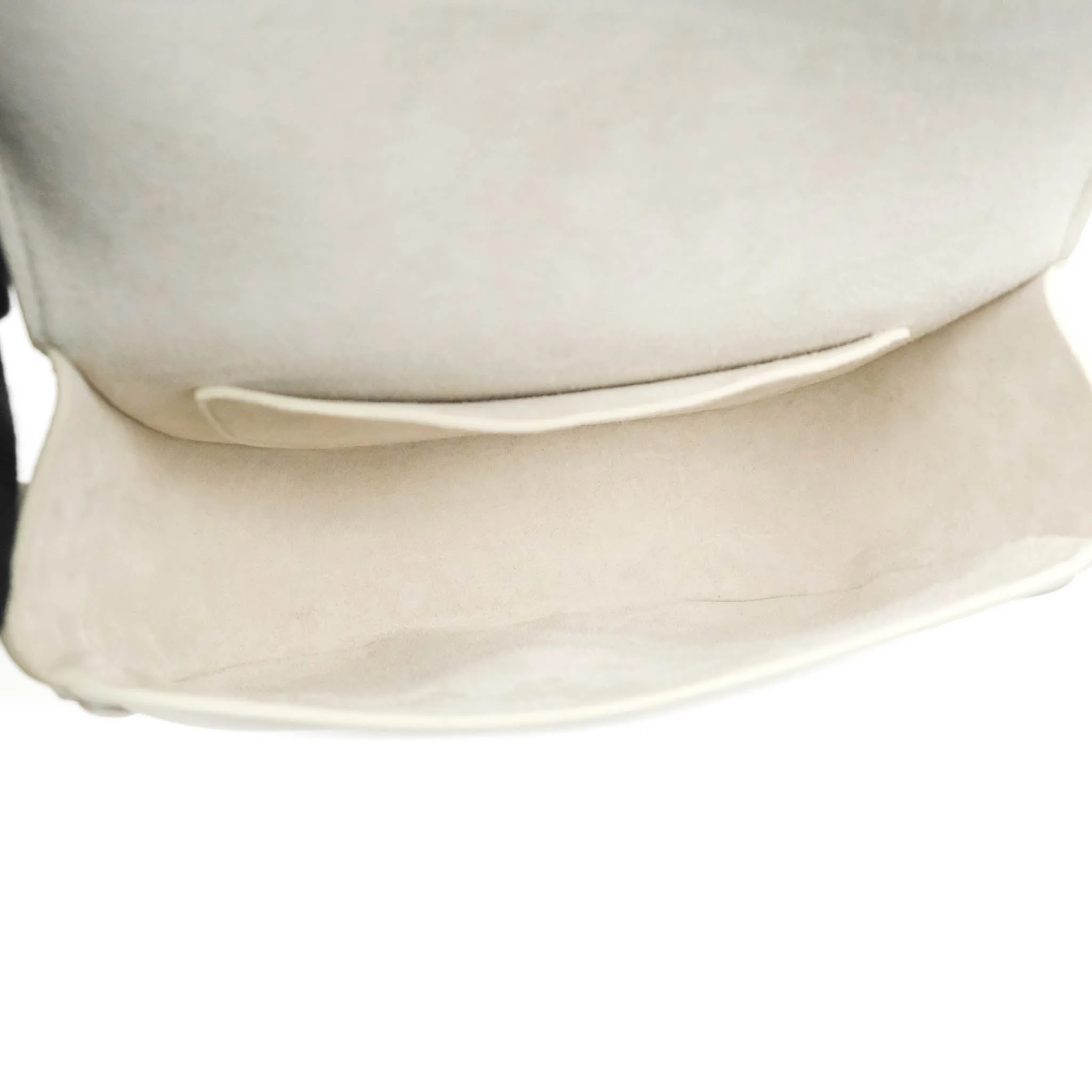 Celine Folco Cuir Triomphe White Smooth Calfskin