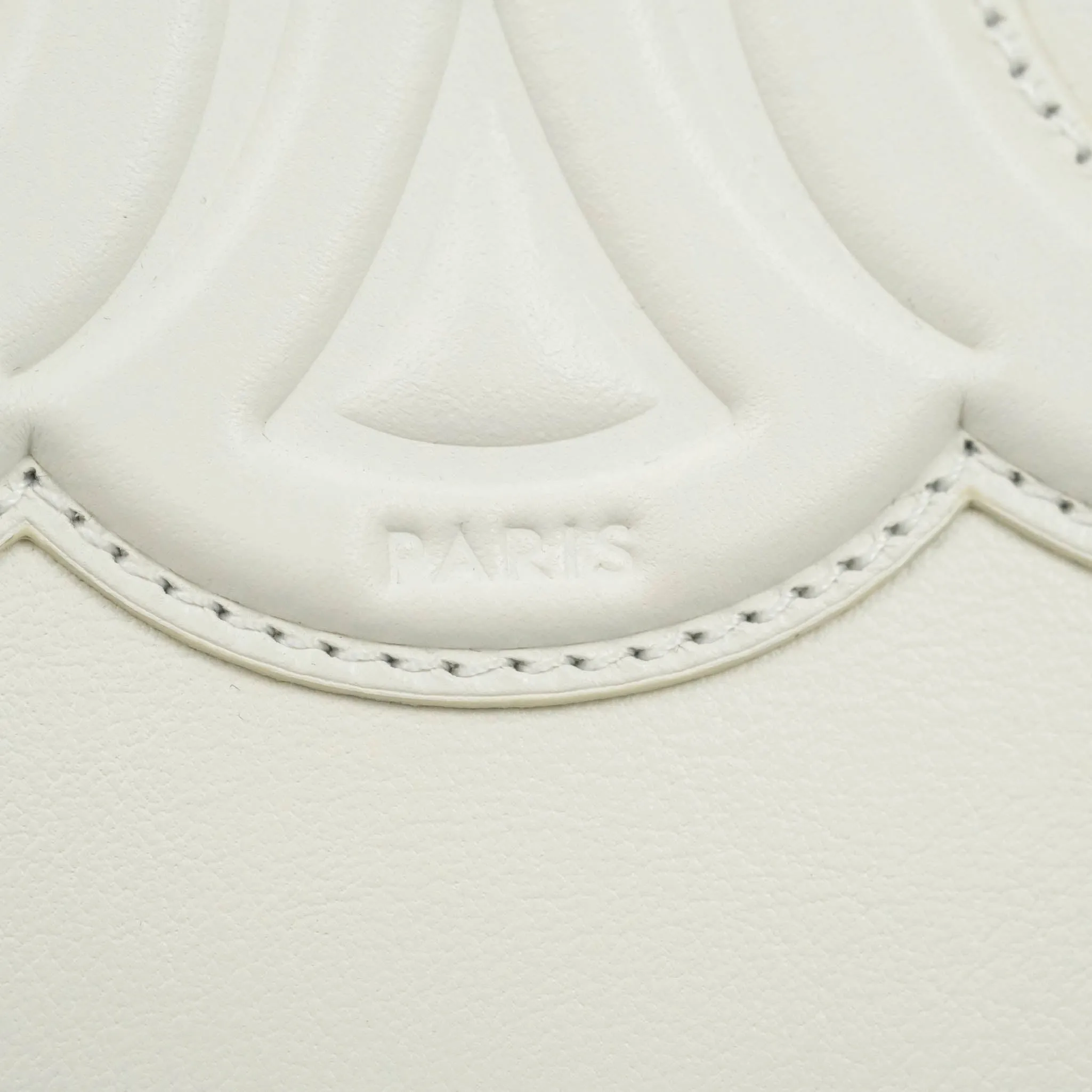 Celine Folco Cuir Triomphe White Smooth Calfskin