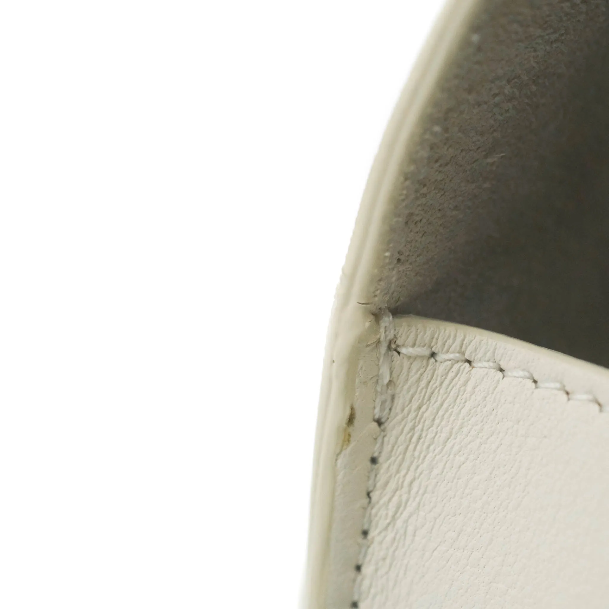 Celine Folco Cuir Triomphe White Smooth Calfskin