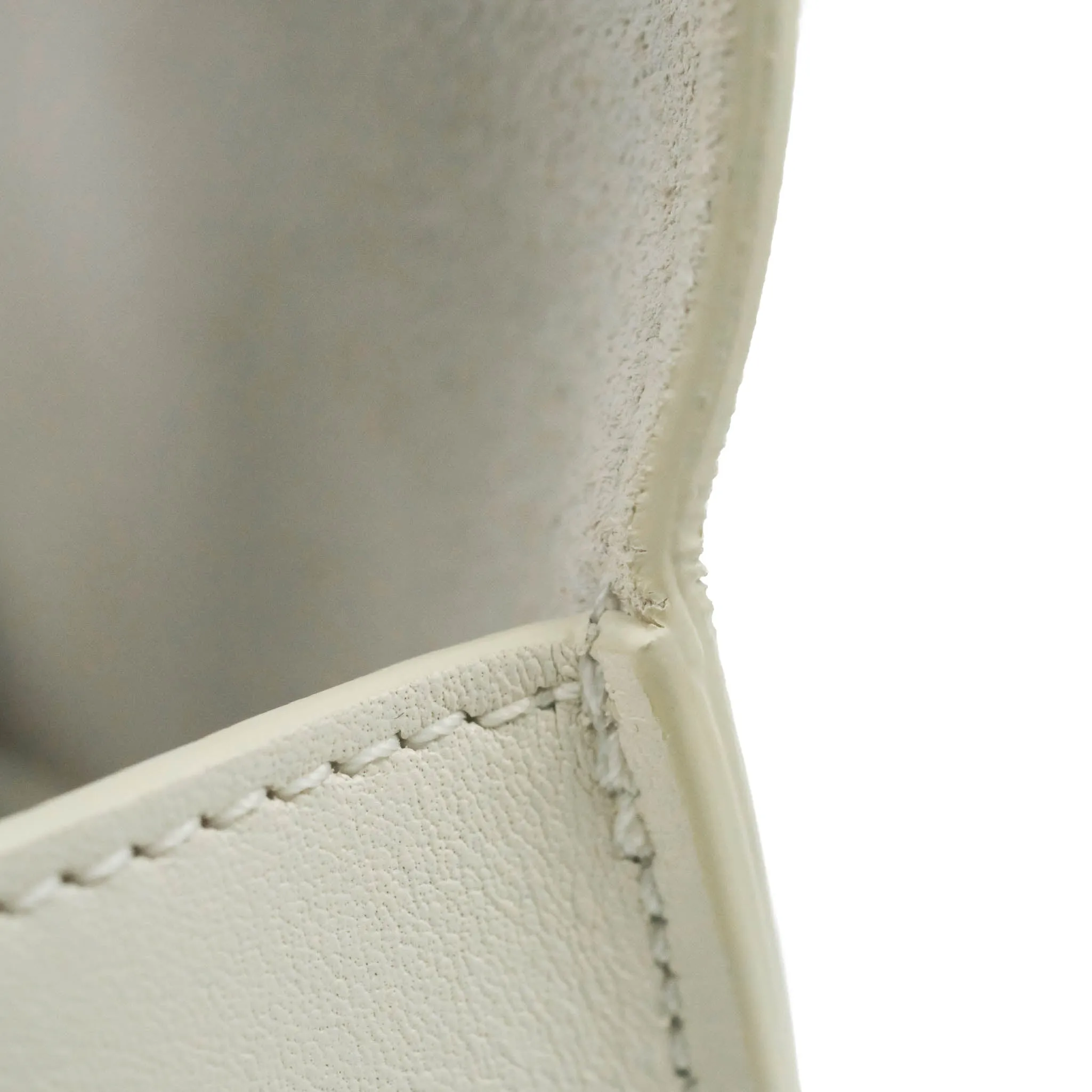 Celine Folco Cuir Triomphe White Smooth Calfskin