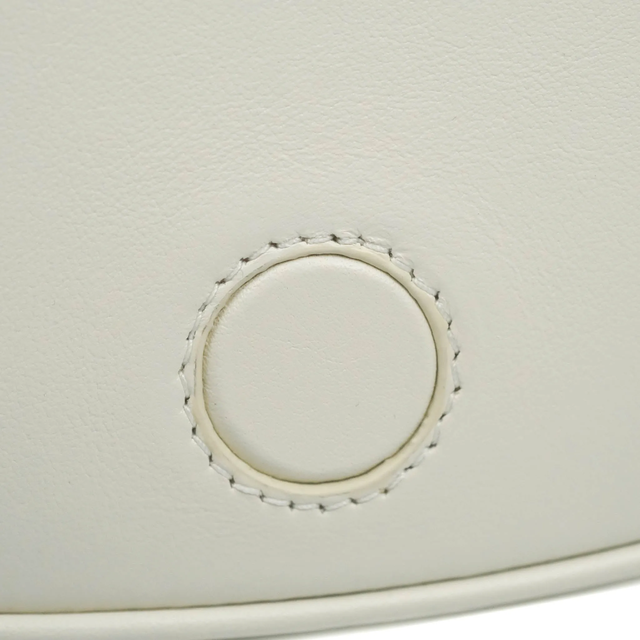 Celine Folco Cuir Triomphe White Smooth Calfskin