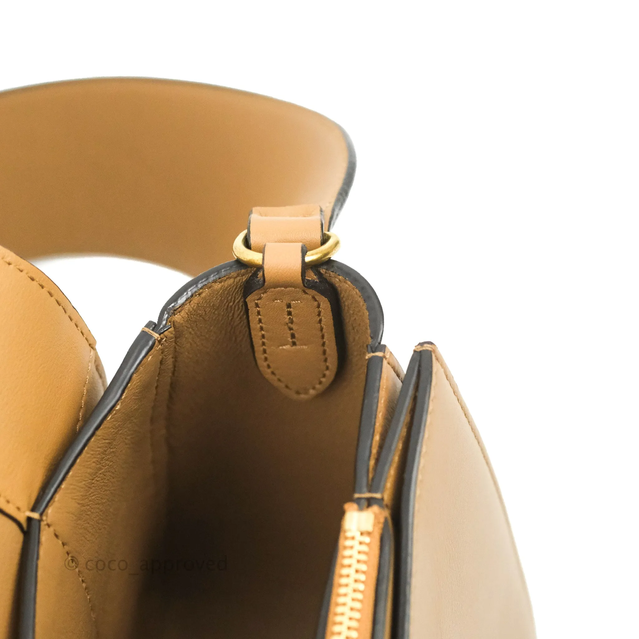 Celine Frame Shoulder Bag White Brown Calfskin Gold Hardware