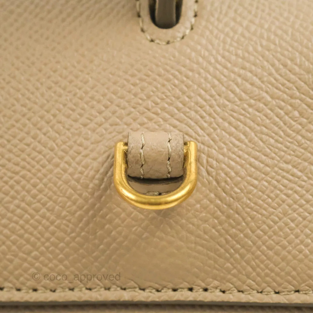 Celine Grained Calfskin Nano Belt Bag Light Taupe Gold Hardware