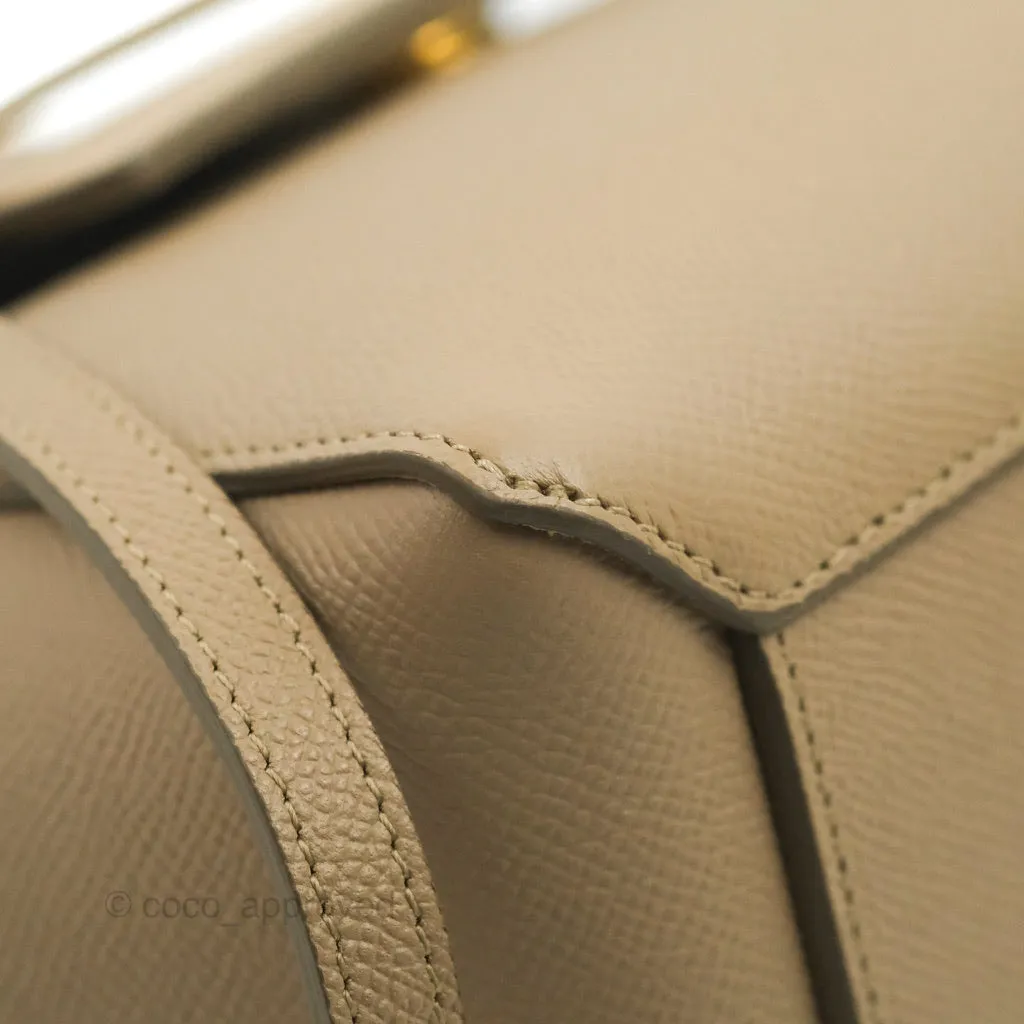 Celine Grained Calfskin Nano Belt Bag Light Taupe Gold Hardware