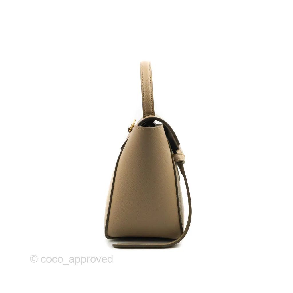 Celine Grained Calfskin Nano Belt Bag Light Taupe Gold Hardware