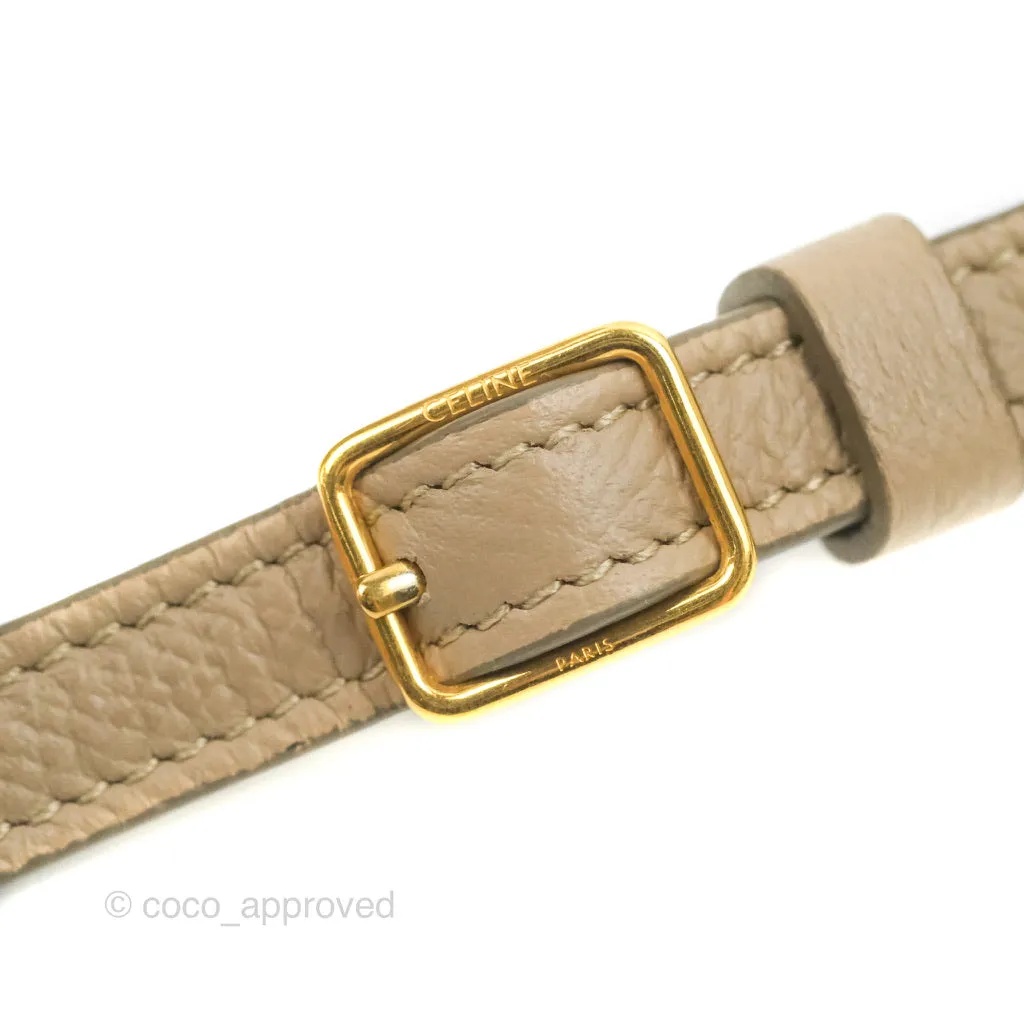 Celine Grained Calfskin Nano Belt Bag Light Taupe Gold Hardware
