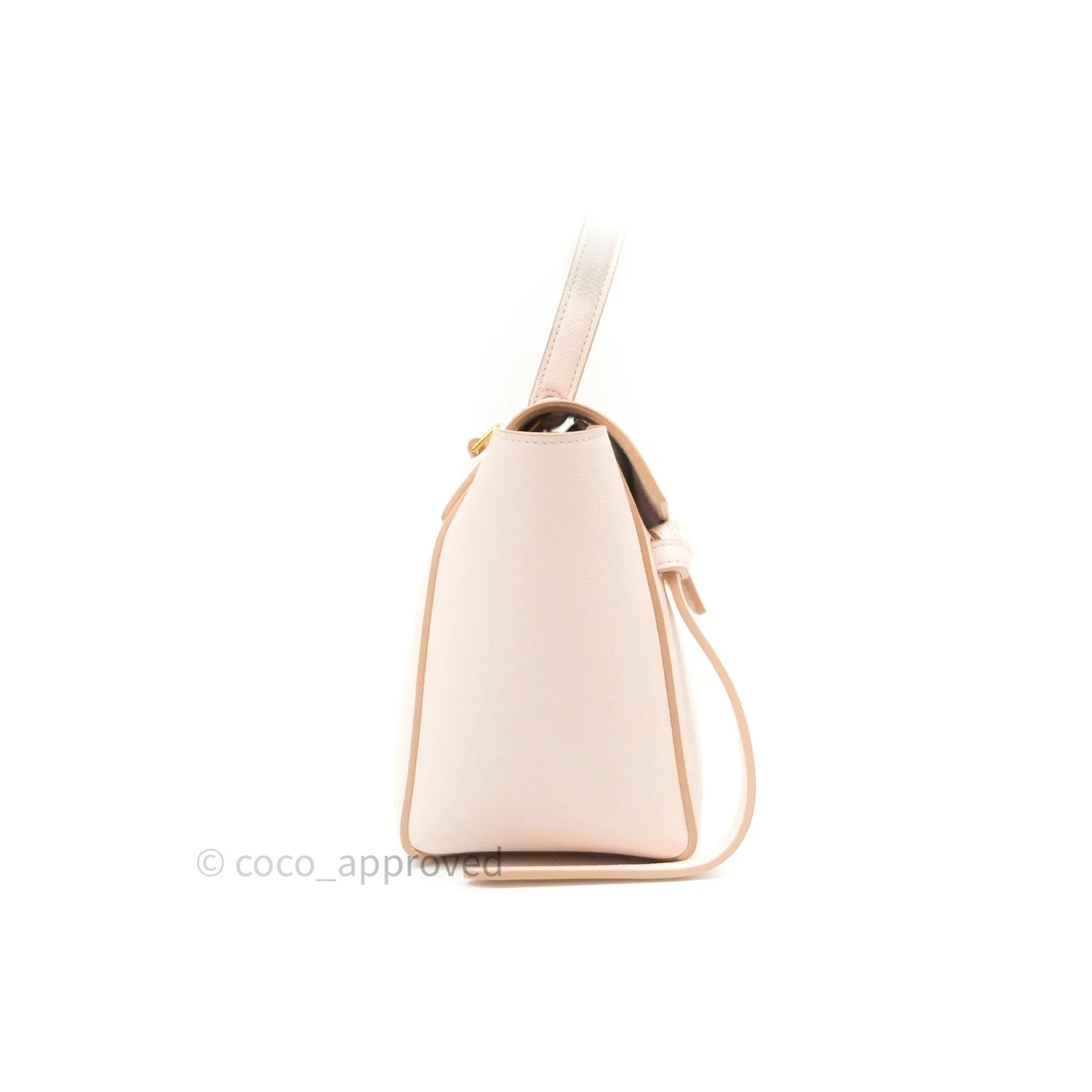 Celine Grained Calfskin Nano Belt Bag Pale Pink Gold Hardware