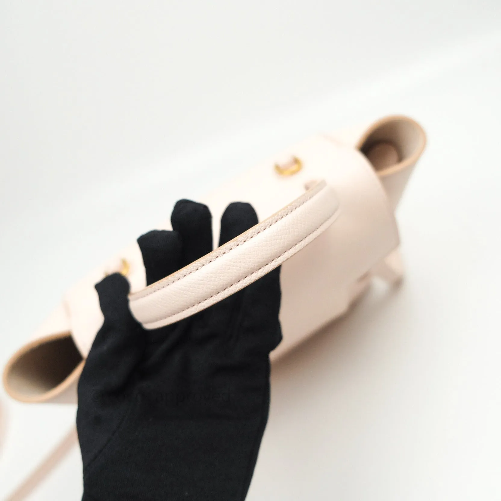 Celine Grained Calfskin Nano Belt Bag Pale Pink Gold Hardware
