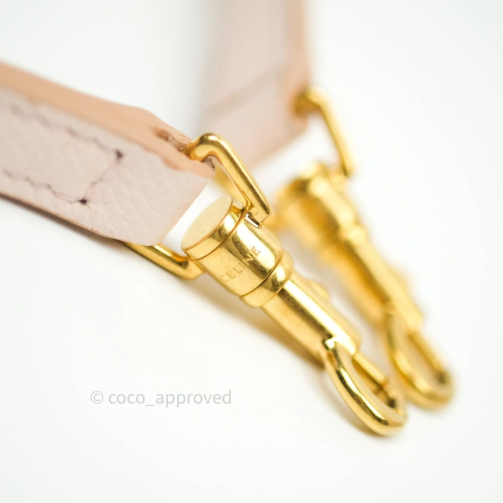 Celine Grained Calfskin Nano Belt Bag Pale Pink Gold Hardware