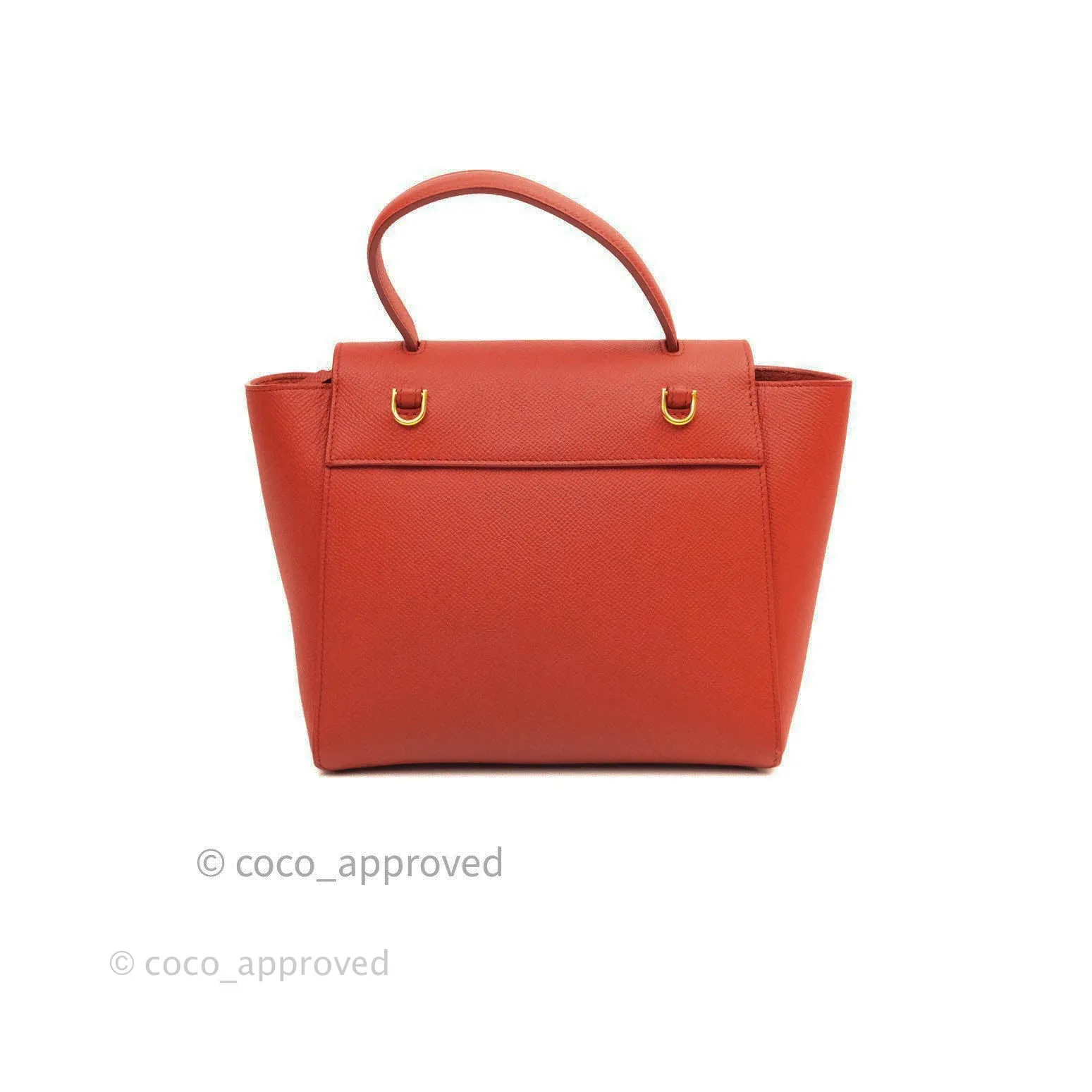 Celine Grained Calfskin Nano Belt Bag Red Gold Hardware