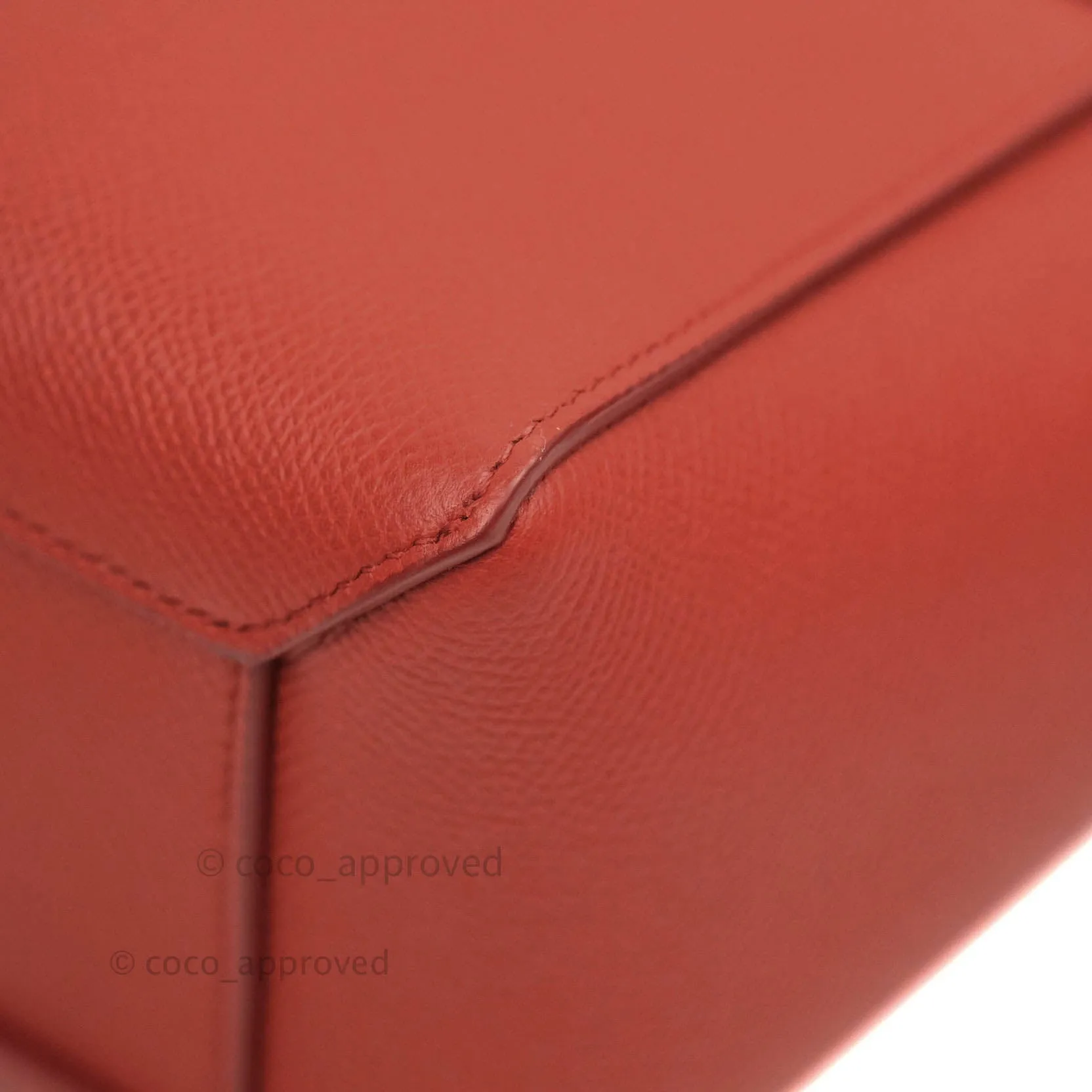 Celine Grained Calfskin Nano Belt Bag Red Gold Hardware