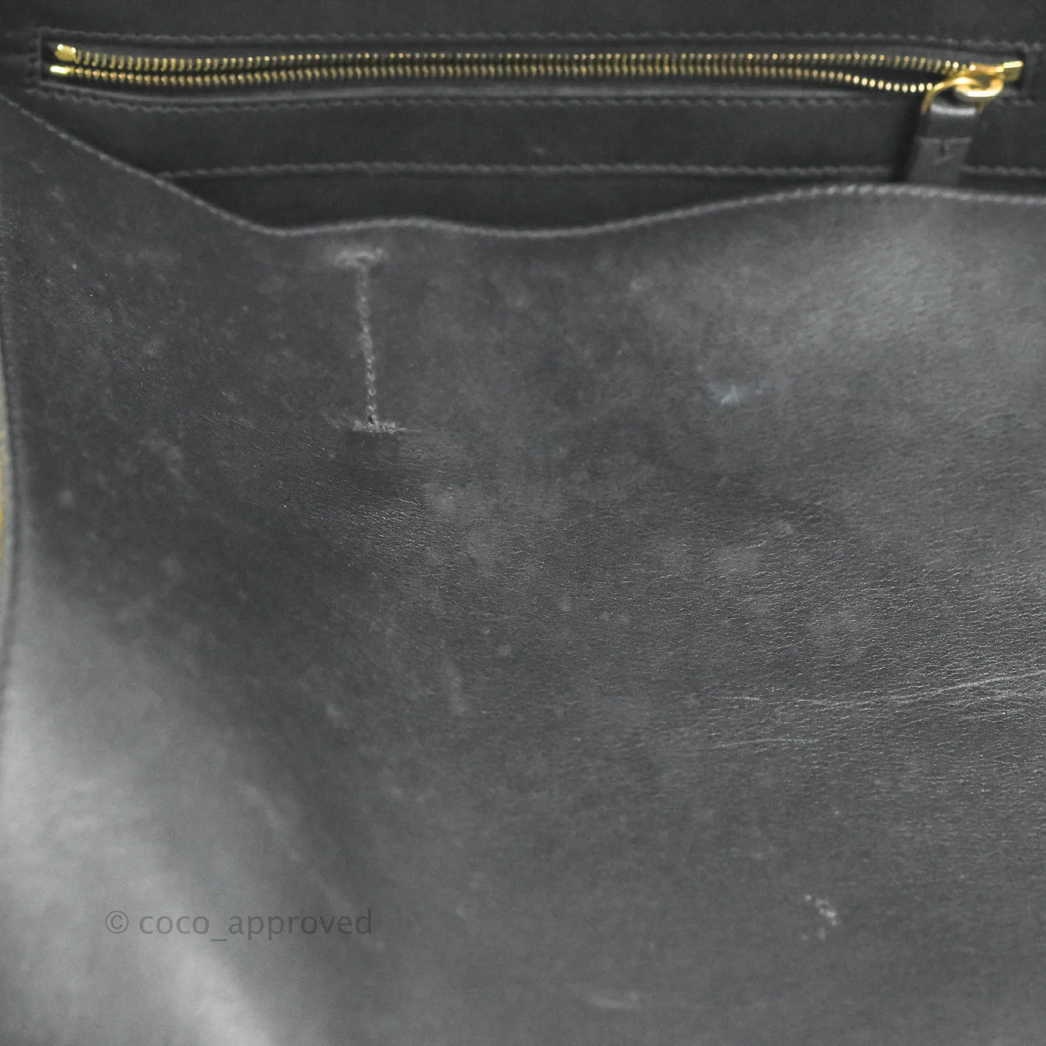 Celine Large Cabas Phantom Brown Suede Black Calfskin