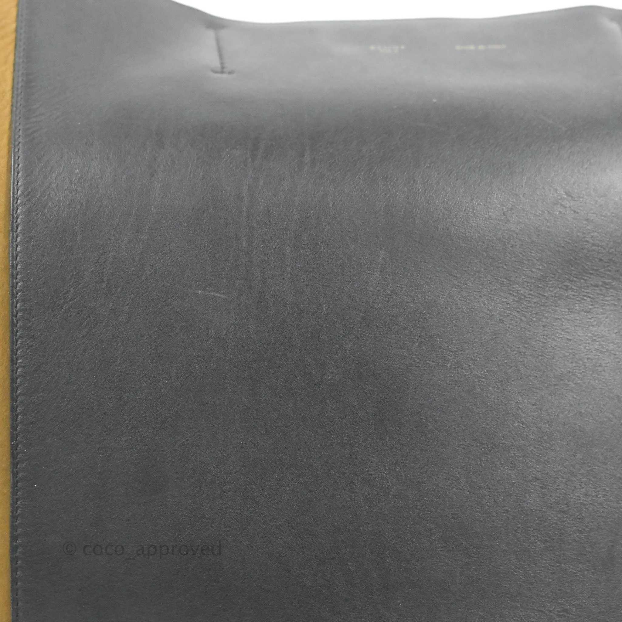 Celine Large Cabas Phantom Brown Suede Black Calfskin
