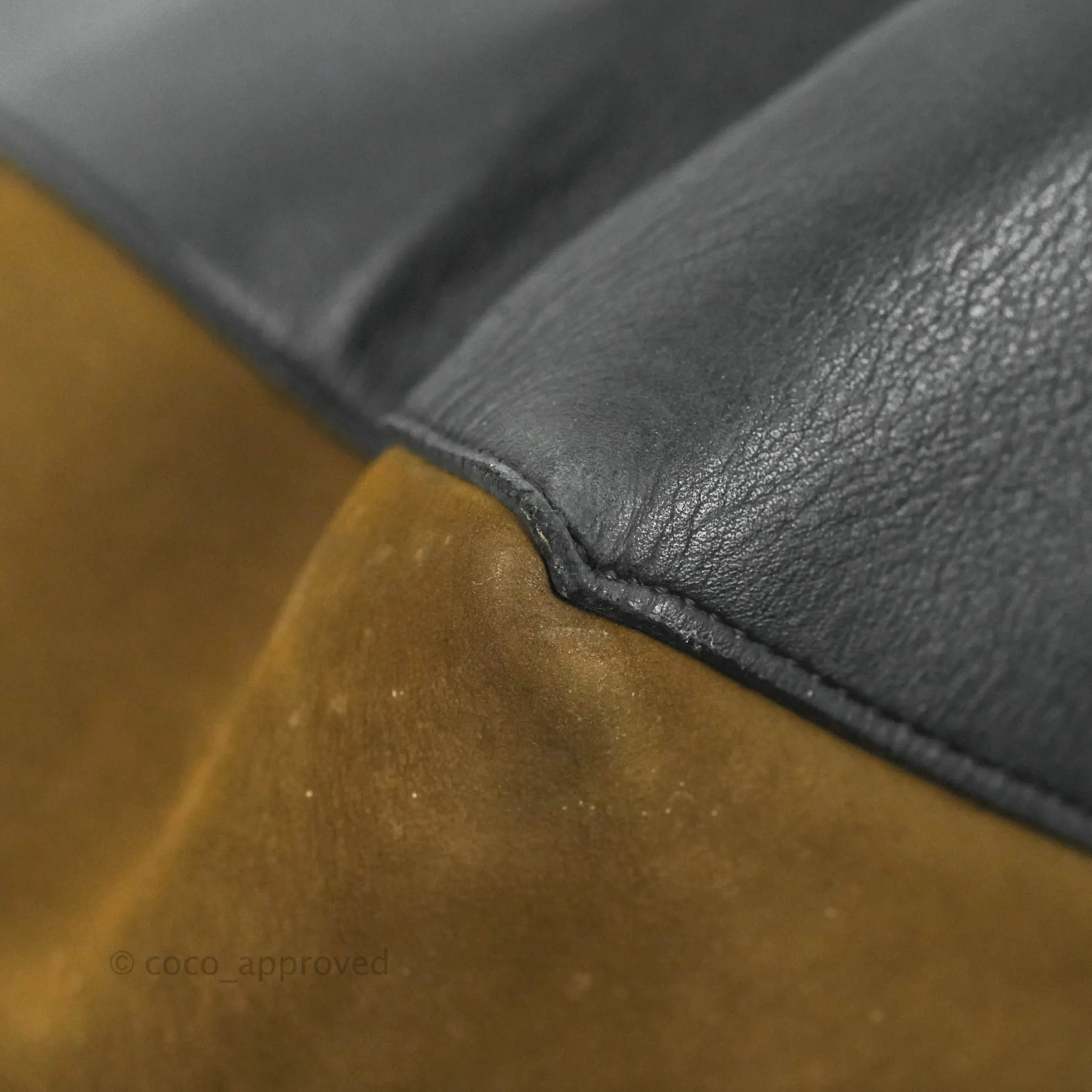 Celine Large Cabas Phantom Brown Suede Black Calfskin