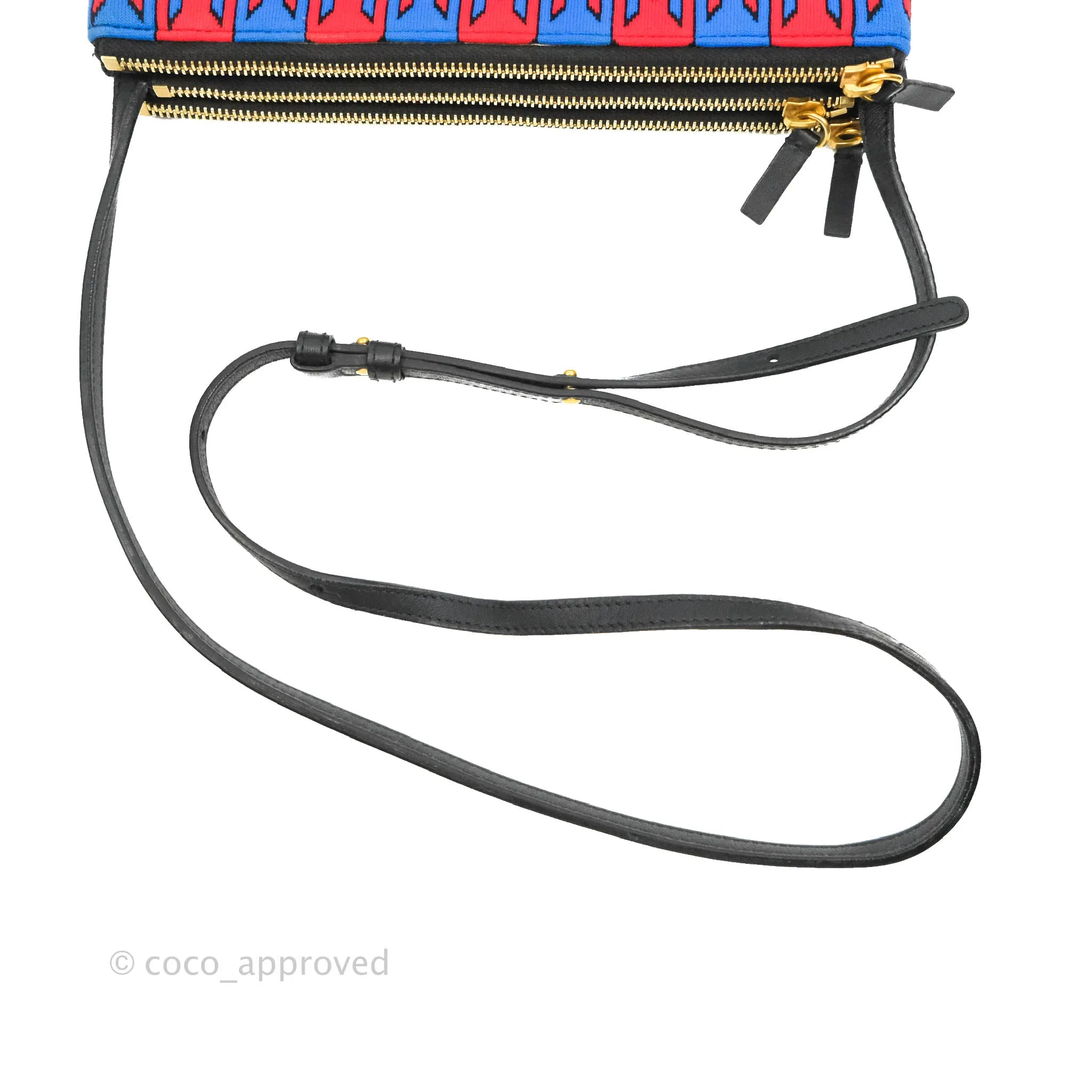 Celine Large Trio Crossbody Bag Printed Jacquard