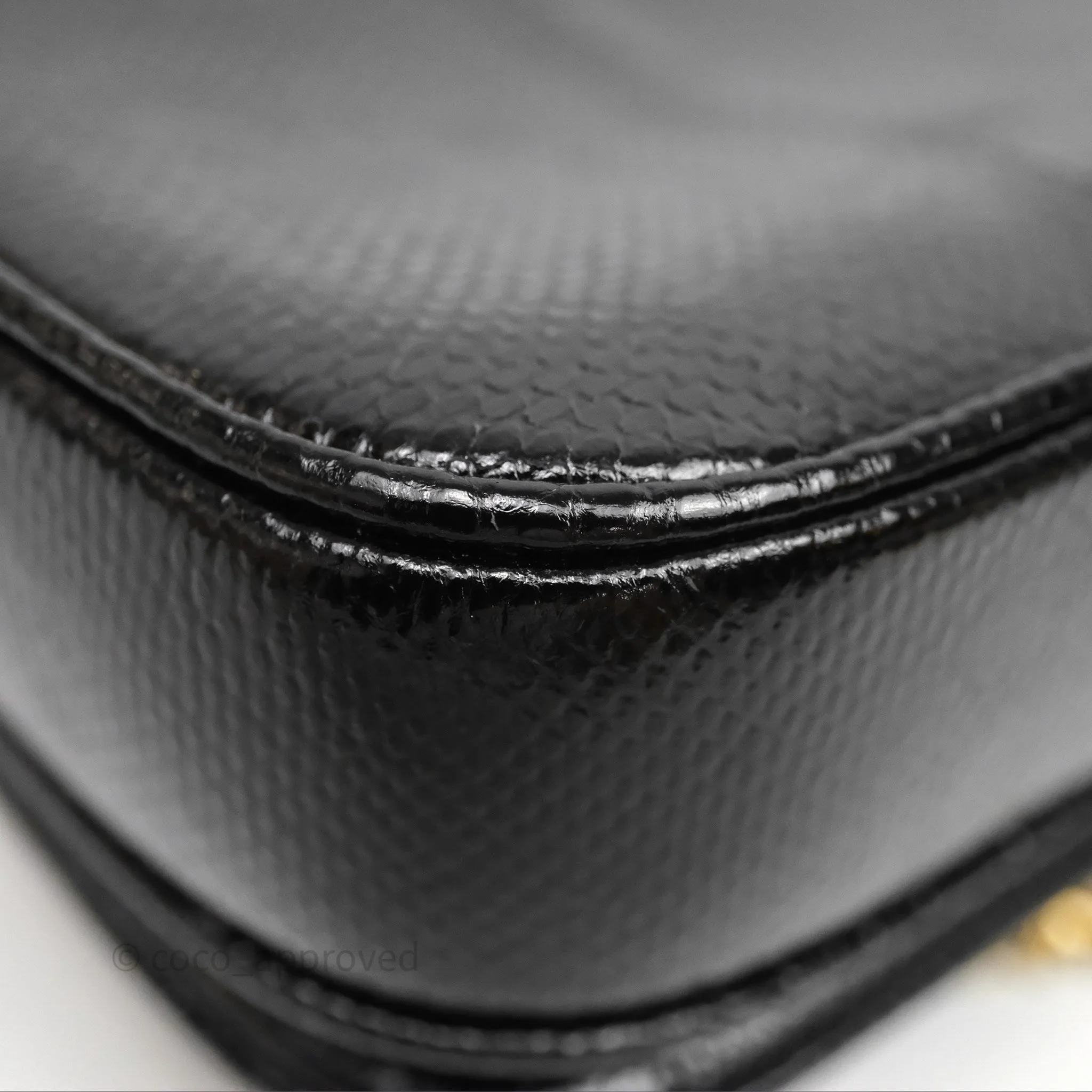 Celine Lizard Small Pampille C Bag Black Gold Hardware