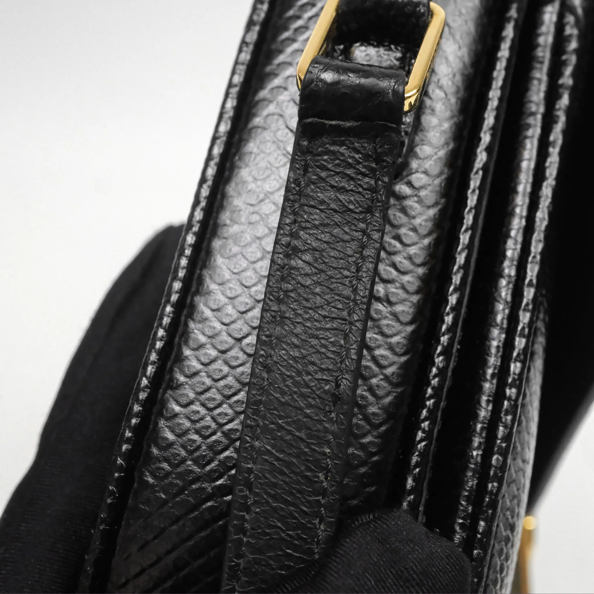 Celine Lizard Small Pampille C Bag Black Gold Hardware
