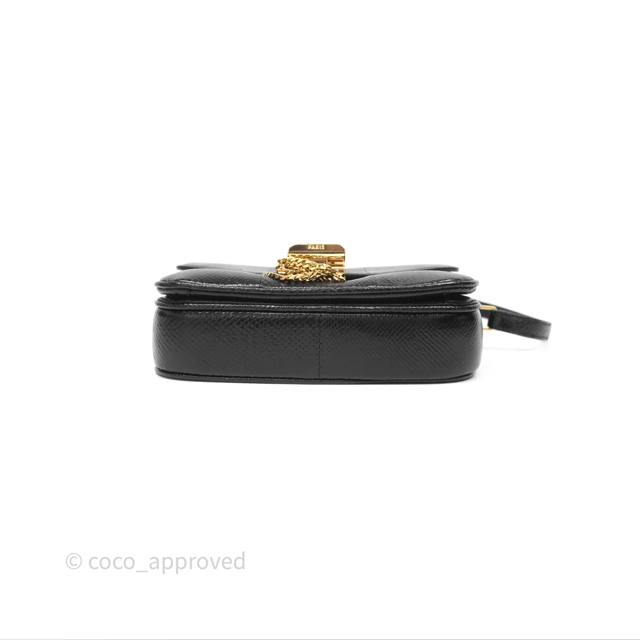 Celine Lizard Small Pampille C Bag Black Gold Hardware