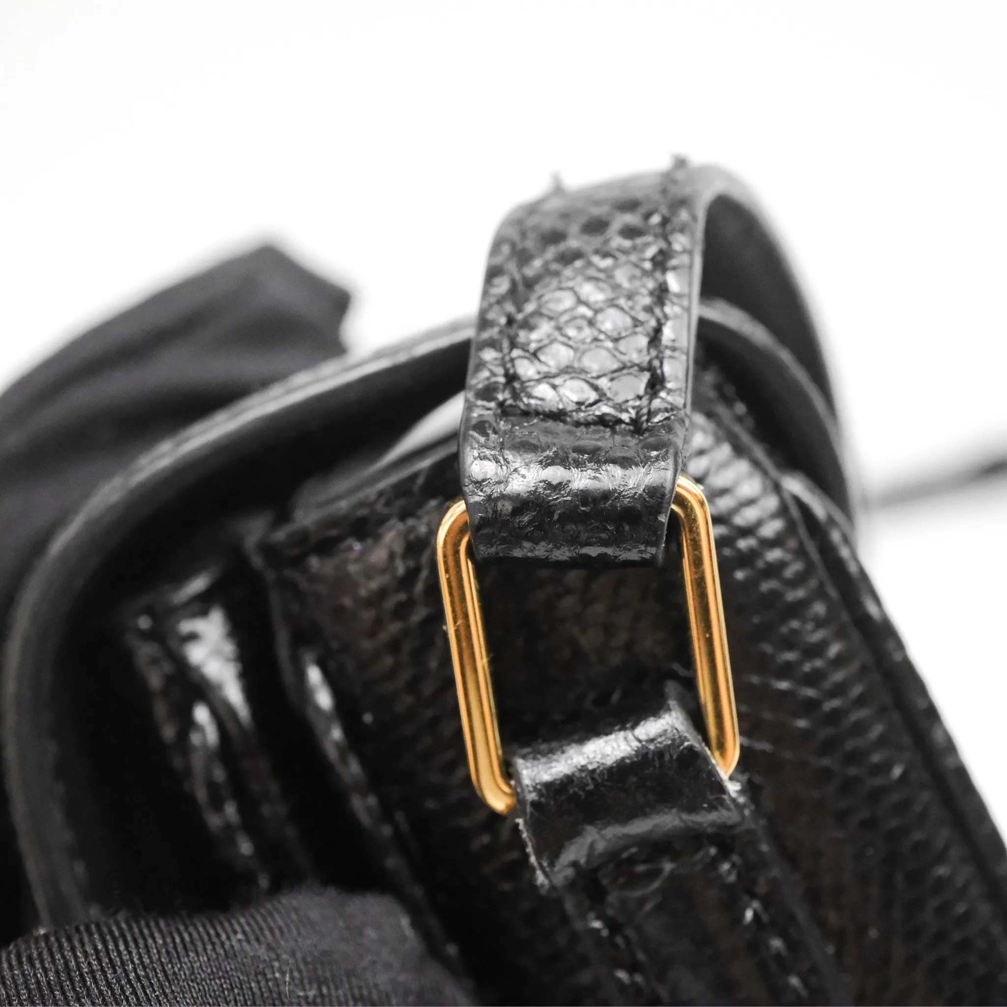 Celine Lizard Small Pampille C Bag Black Gold Hardware