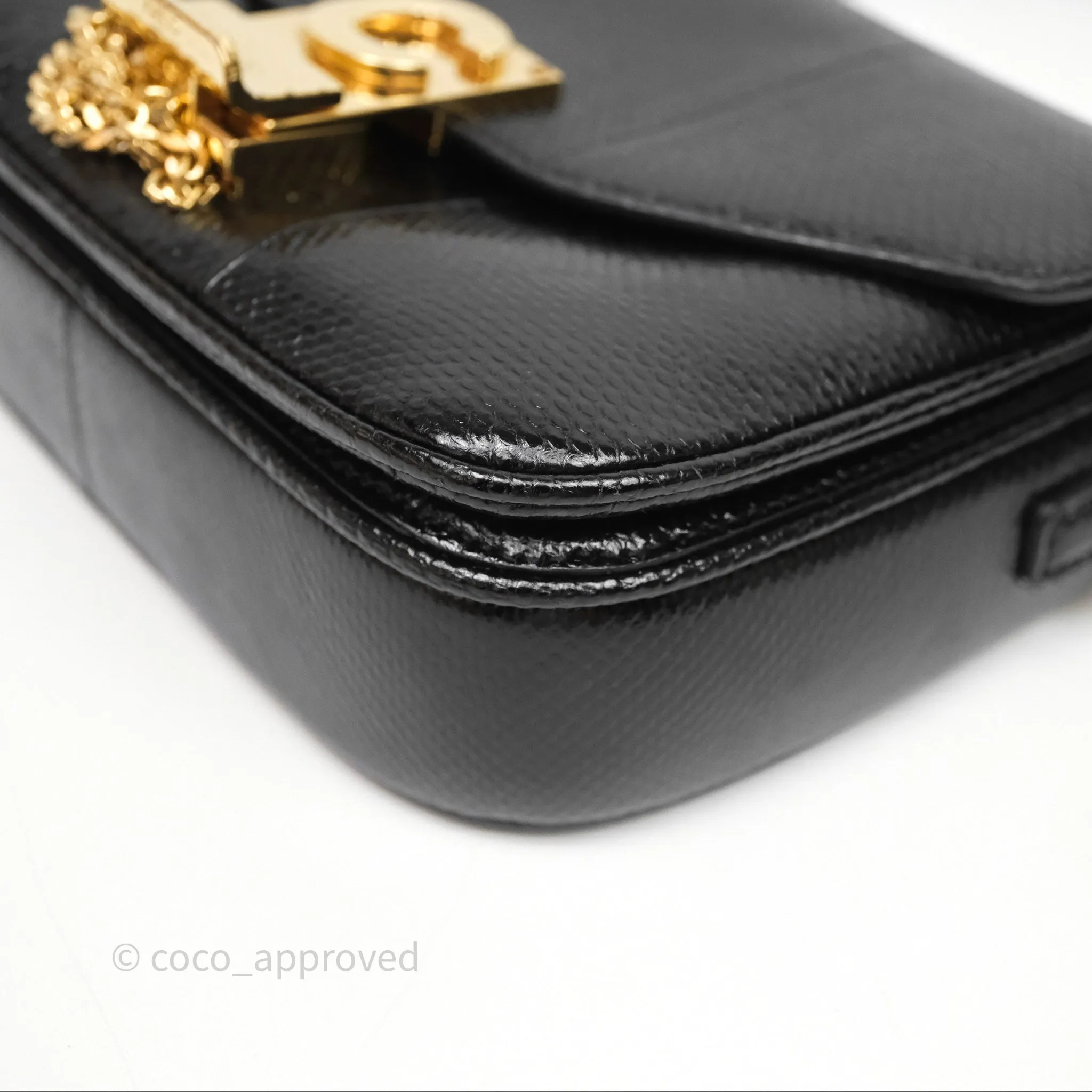 Celine Lizard Small Pampille C Bag Black Gold Hardware