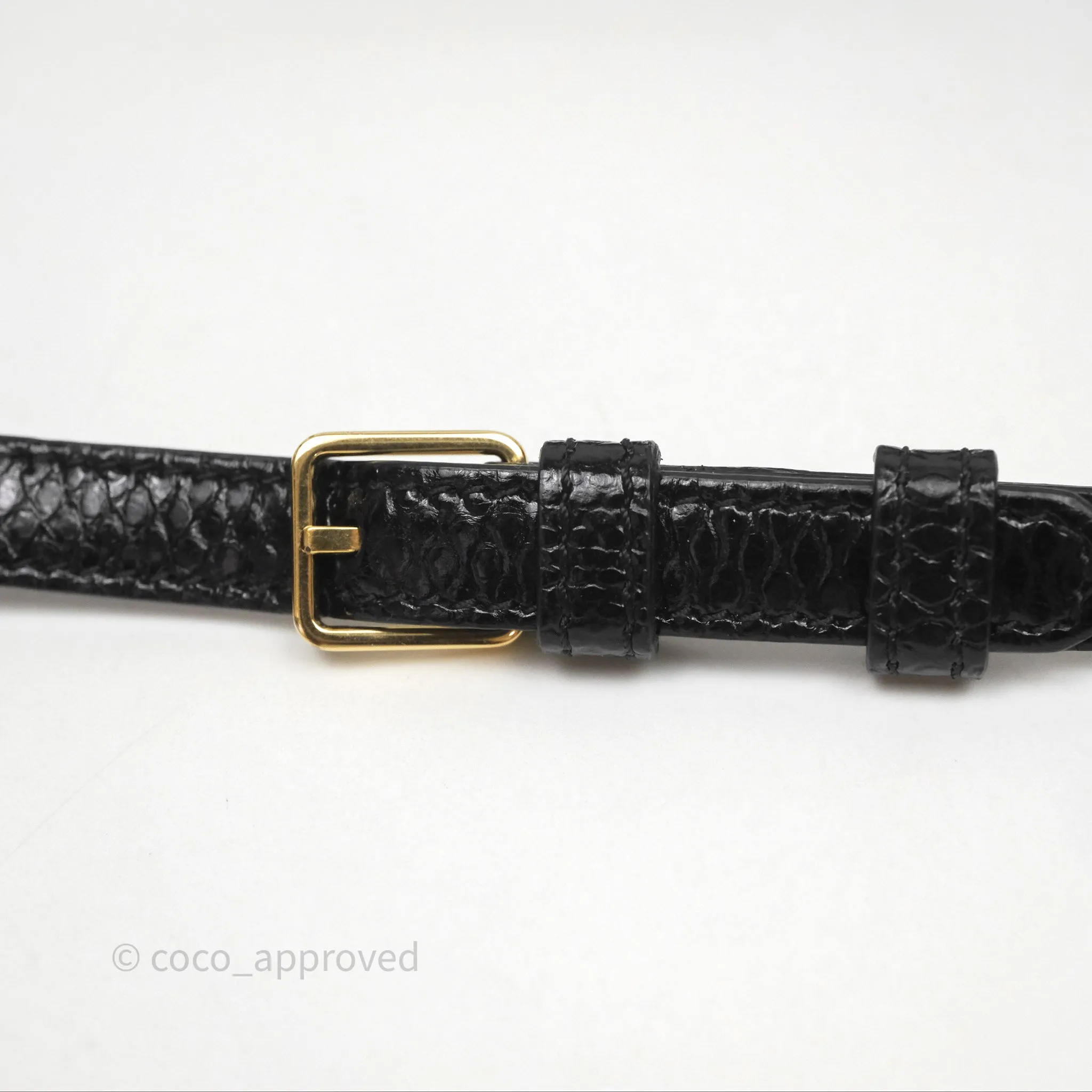 Celine Lizard Small Pampille C Bag Black Gold Hardware
