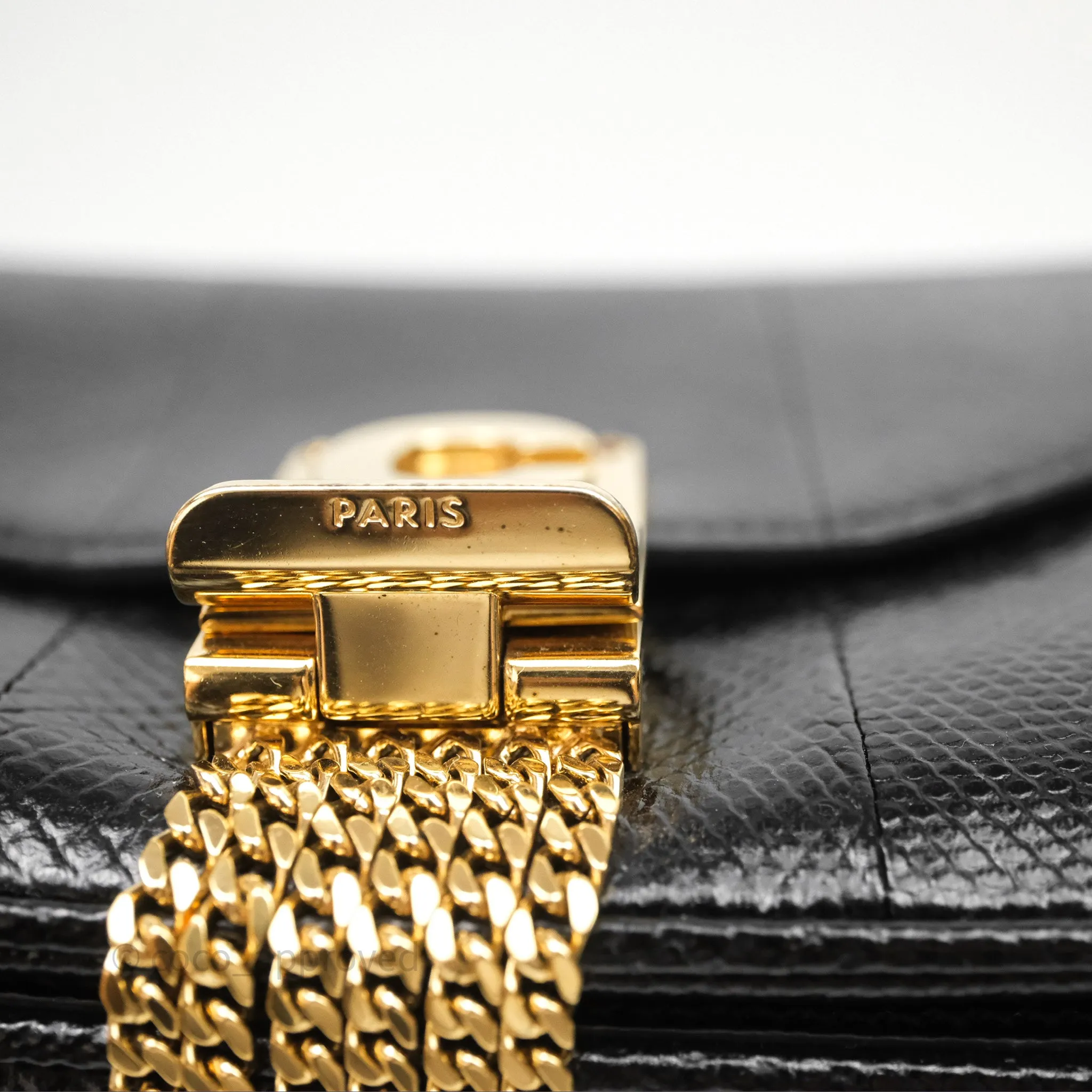 Celine Lizard Small Pampille C Bag Black Gold Hardware