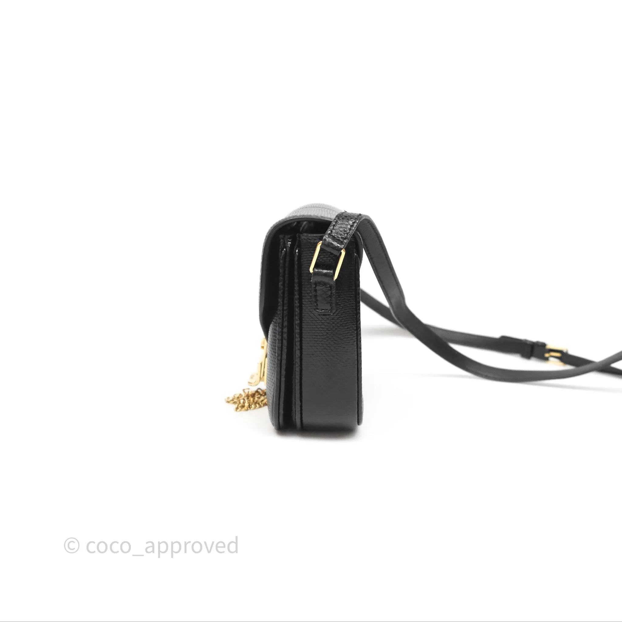 Celine Lizard Small Pampille C Bag Black Gold Hardware